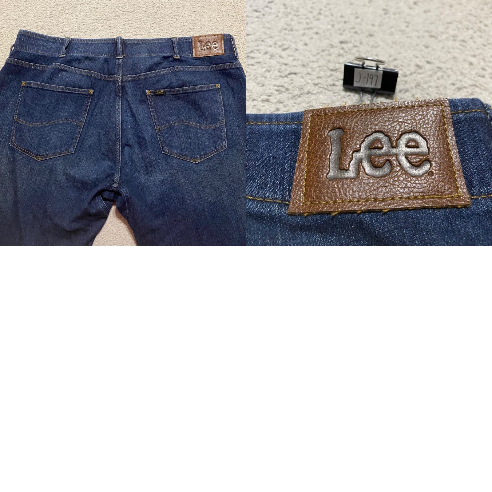 Lee Lee Mens Jeans Blue Denim Dark Wash Motion Stretch Straight 40x29 Regular Waist 5-Pocket Denim Jeans Mens Blue Size US 40 / EU 56 - 9 Thumbnail
