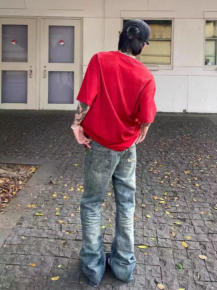 Japanese Brand × Jean Street style washed and distressed baggy jeans Size US 32 / EU 48 - 4 Thumbnail