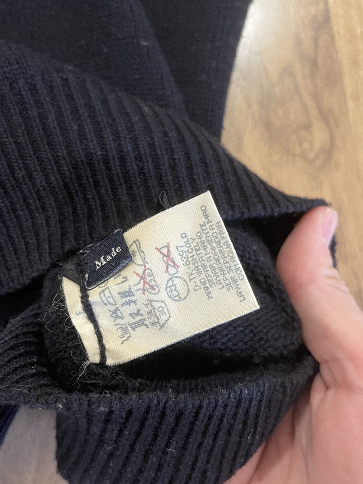 Ermenegildo Zegna × Z Zegna Zegna turtle knit sweater large navy/orange Size US L / EU 52-54 / 3 - 5 Thumbnail