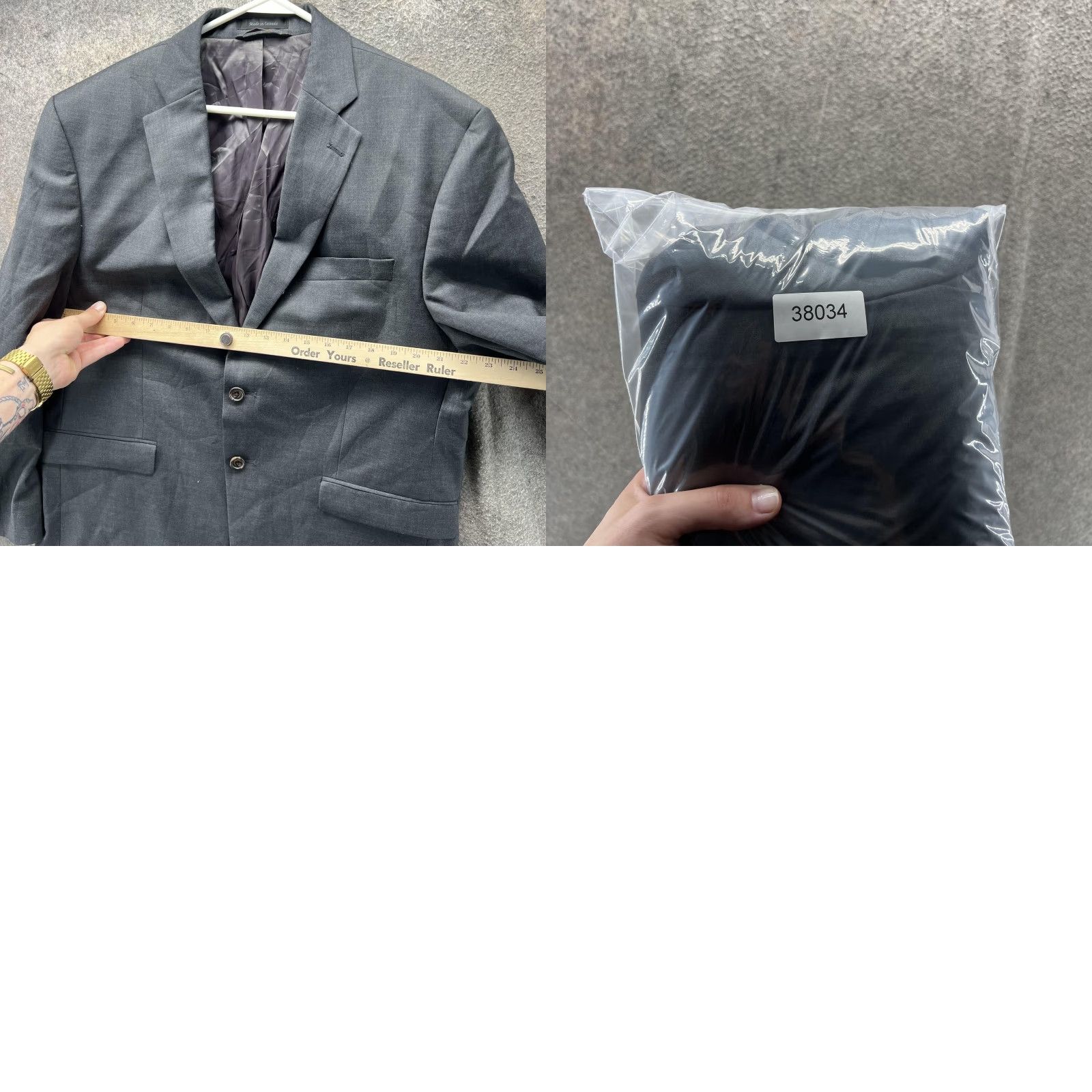Ralph Lauren Lauren Ralph Lauren Blazer Mens 44S Gray Wool Sport Coat Two Button Jacket Shirt? Size 44R - 9 Thumbnail