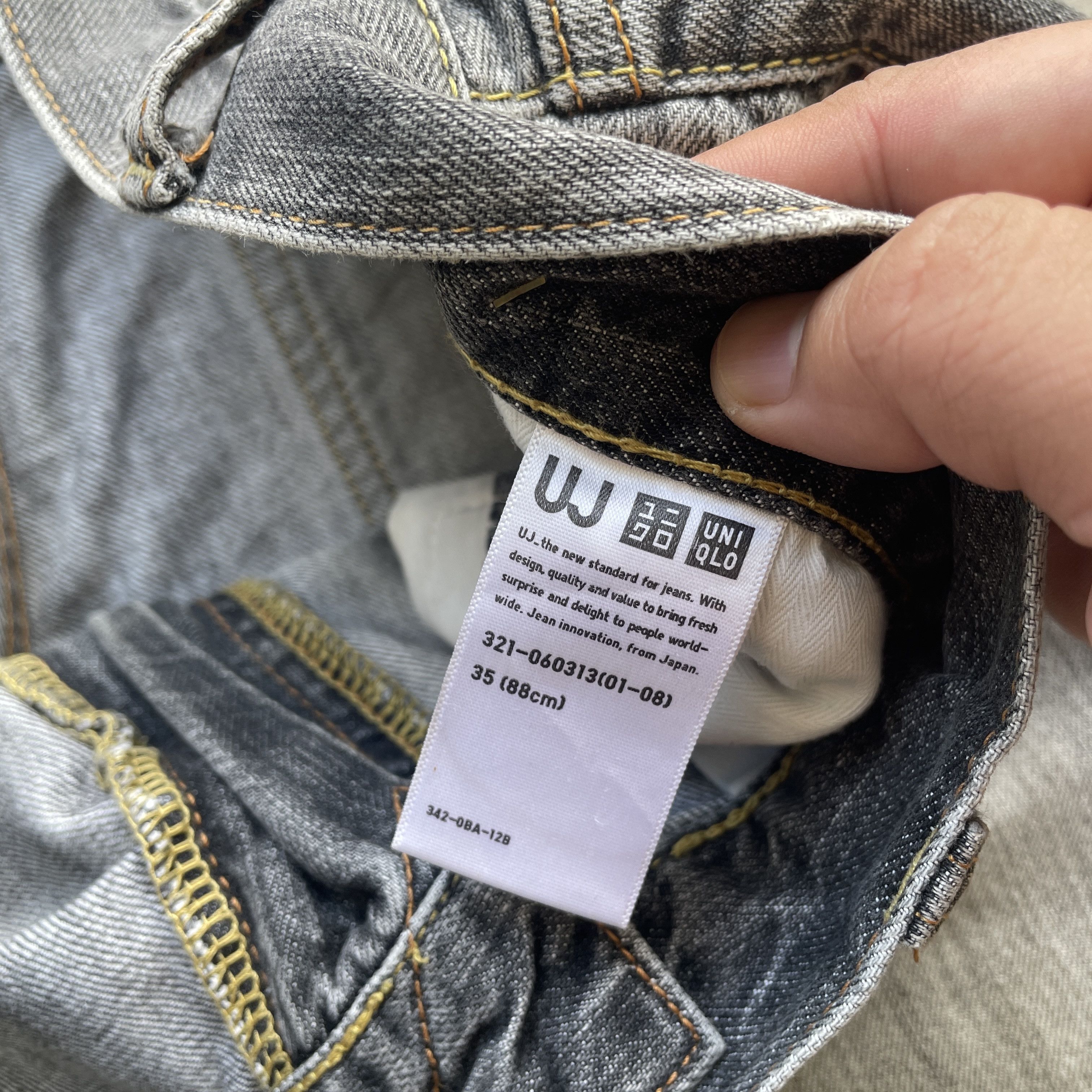 Japanese Brand VINTAGE JAPAN BLACK FADED DENIM DISTRESSED JEANS PANTS W35 Size US 35 - 7 Thumbnail