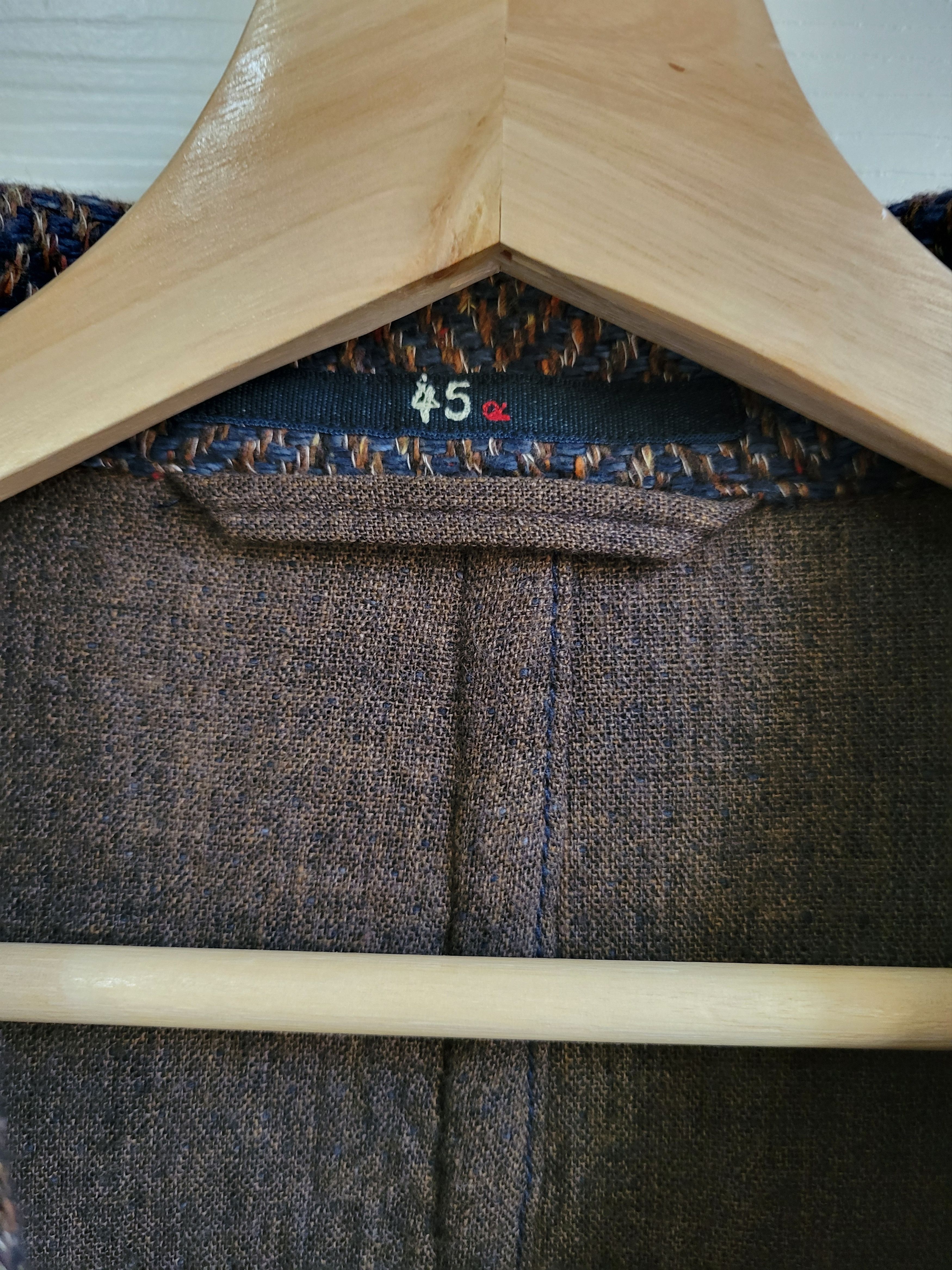 45R Indigo Kuba Tweed Blazer Jacket