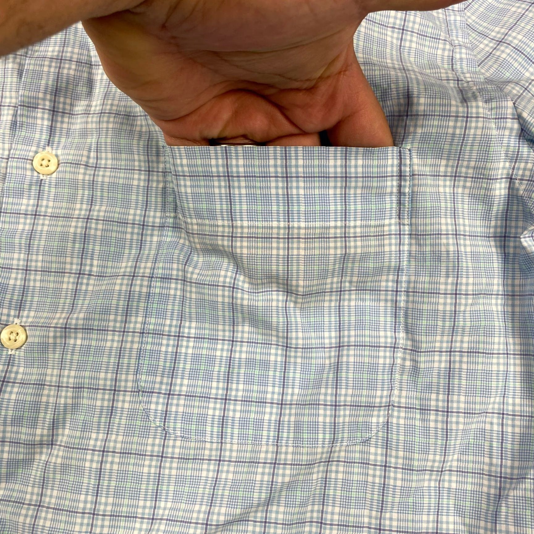 Peter Millar Peter Millar Shirt Mens Medium Blue Plaid Long Sleeve Crown Finish Button-Up Size US M / EU 48-50 / 2 - 4 Thumbnail