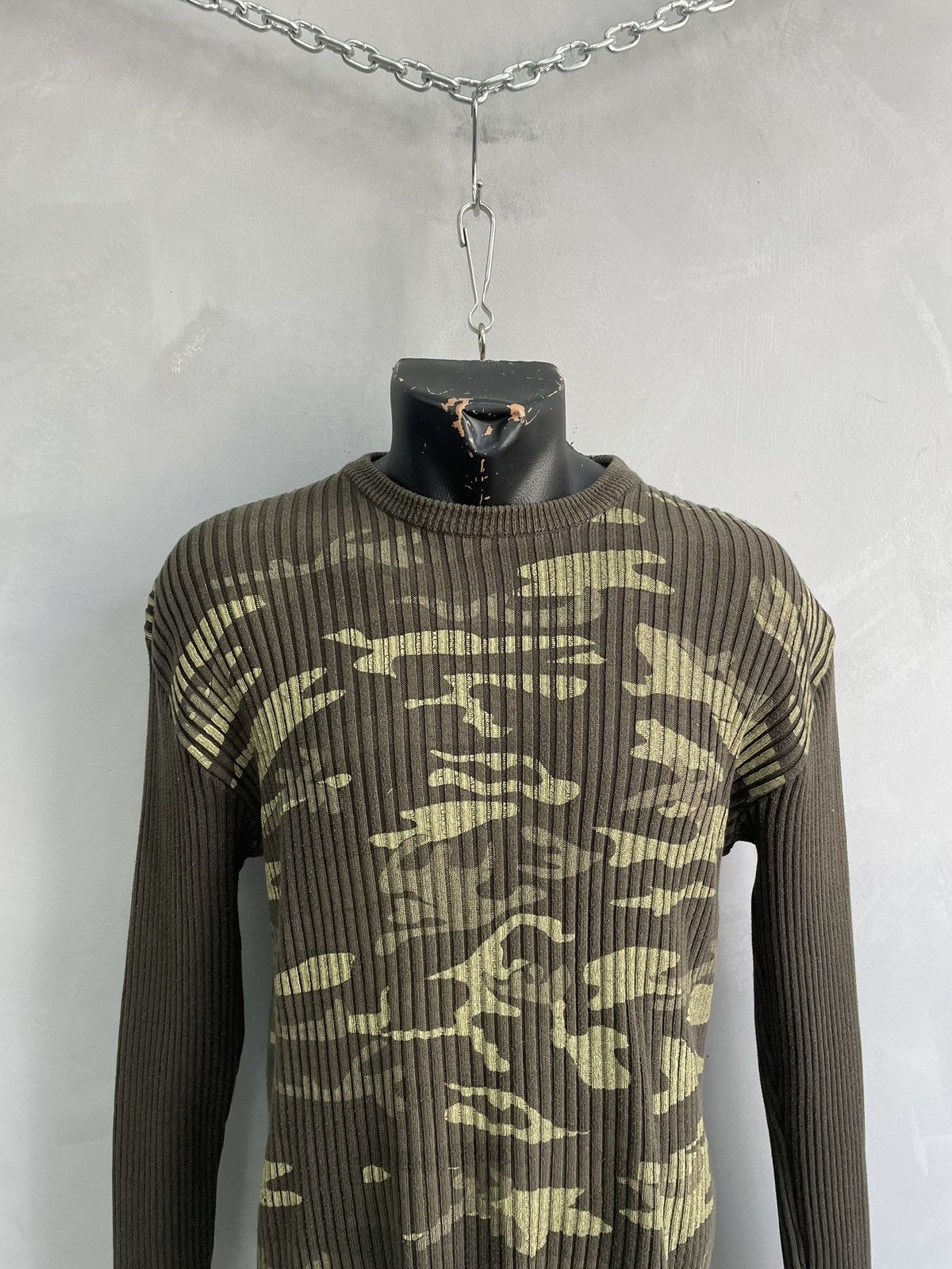 Diesel Hype diesel style Green Camo Ribbed Knit Sweater Size L Size US L / EU 52-54 / 3 - 2 Thumbnail