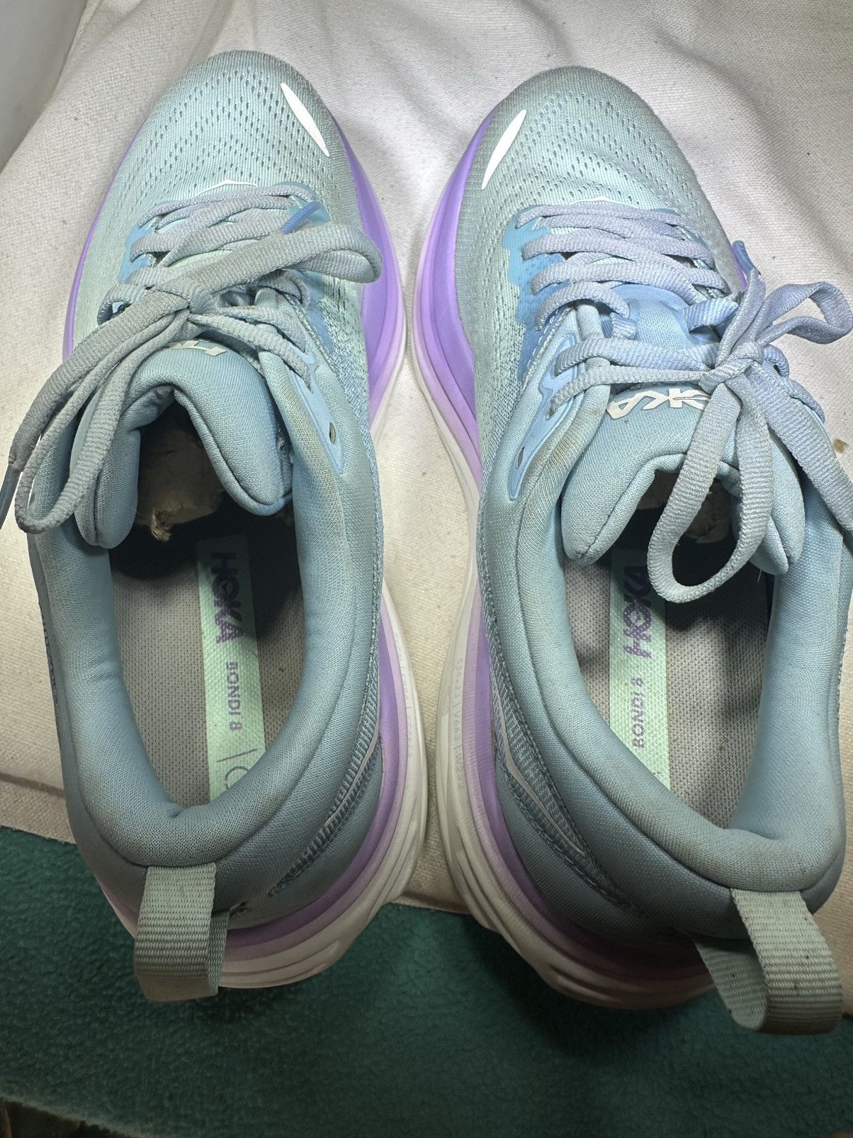 Hoka Hoka One One Bondi 8 Womens Size 10 B Blue Purple Running Size US 10 / IT 40 - 6 Thumbnail
