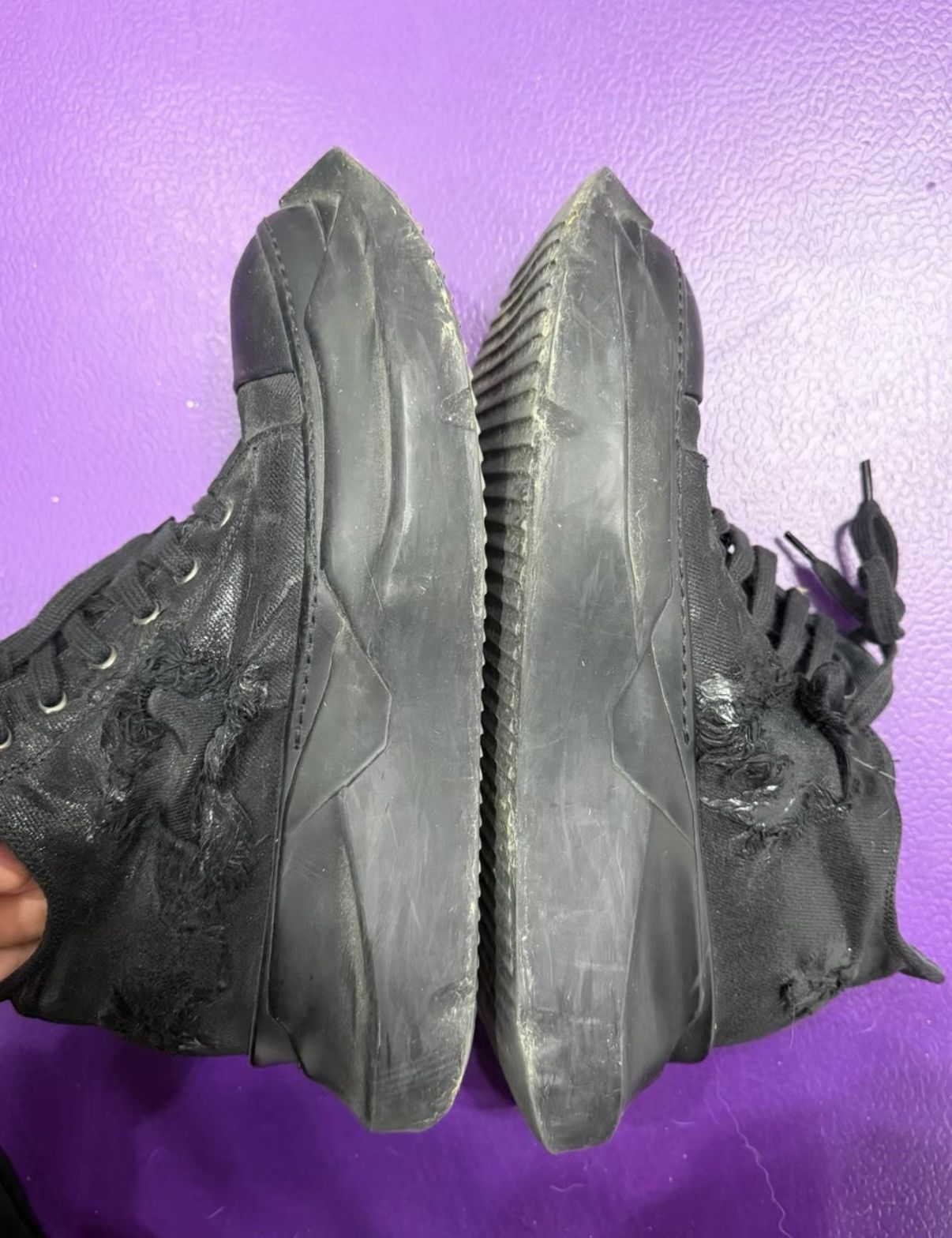Rick Owens 【Rick Owens DRKSHDW】Black 'Turbodrk' Low-Top Sneakers Size US 8 / EU 41 - 5 Thumbnail