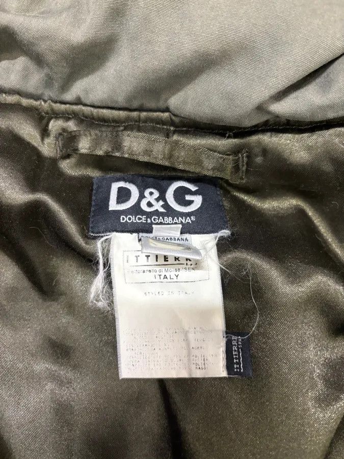 Dolce & Gabbana AW2003 Dolce & Gabbana Fur Hooded Khaki Green Long Coat Size US L / EU 52-54 / 3 - 11 Thumbnail