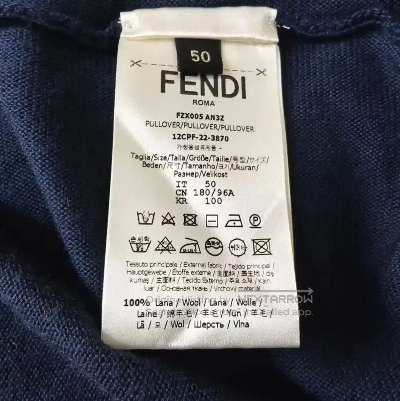 Fendi Fendi Men's Wool Knit Sweater in Blue . Size US M / EU 48-50 / 2 - 4 Thumbnail