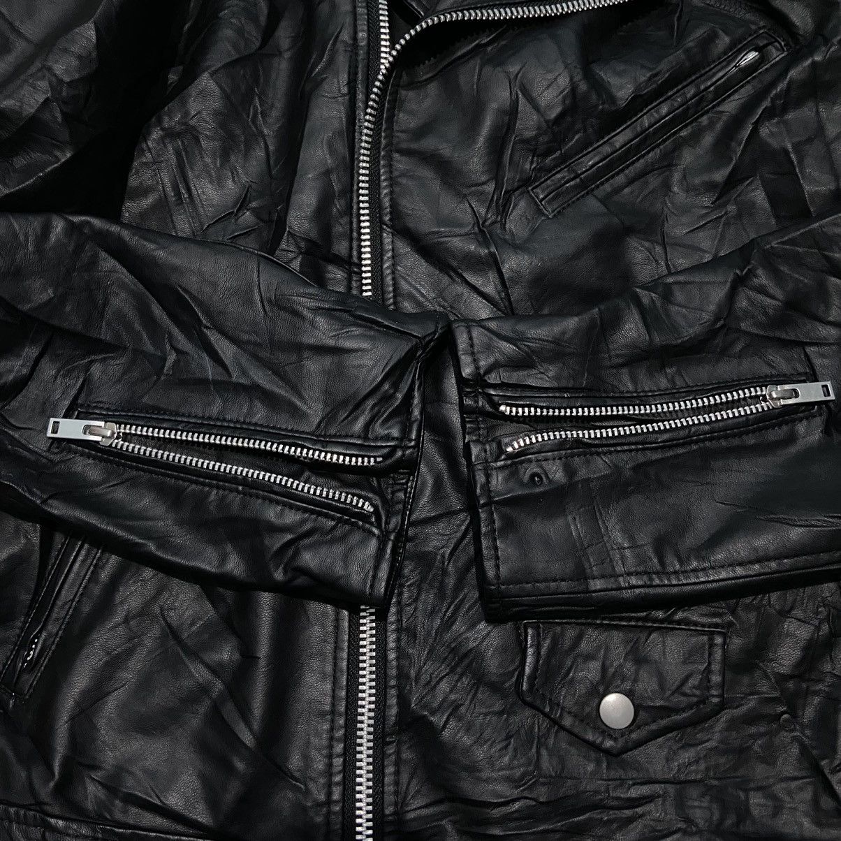Christophe Lemaire × Japanese Brand UNIQLO Biker Leather Jacket Size US XL / EU 56 / 4 - 8 Thumbnail