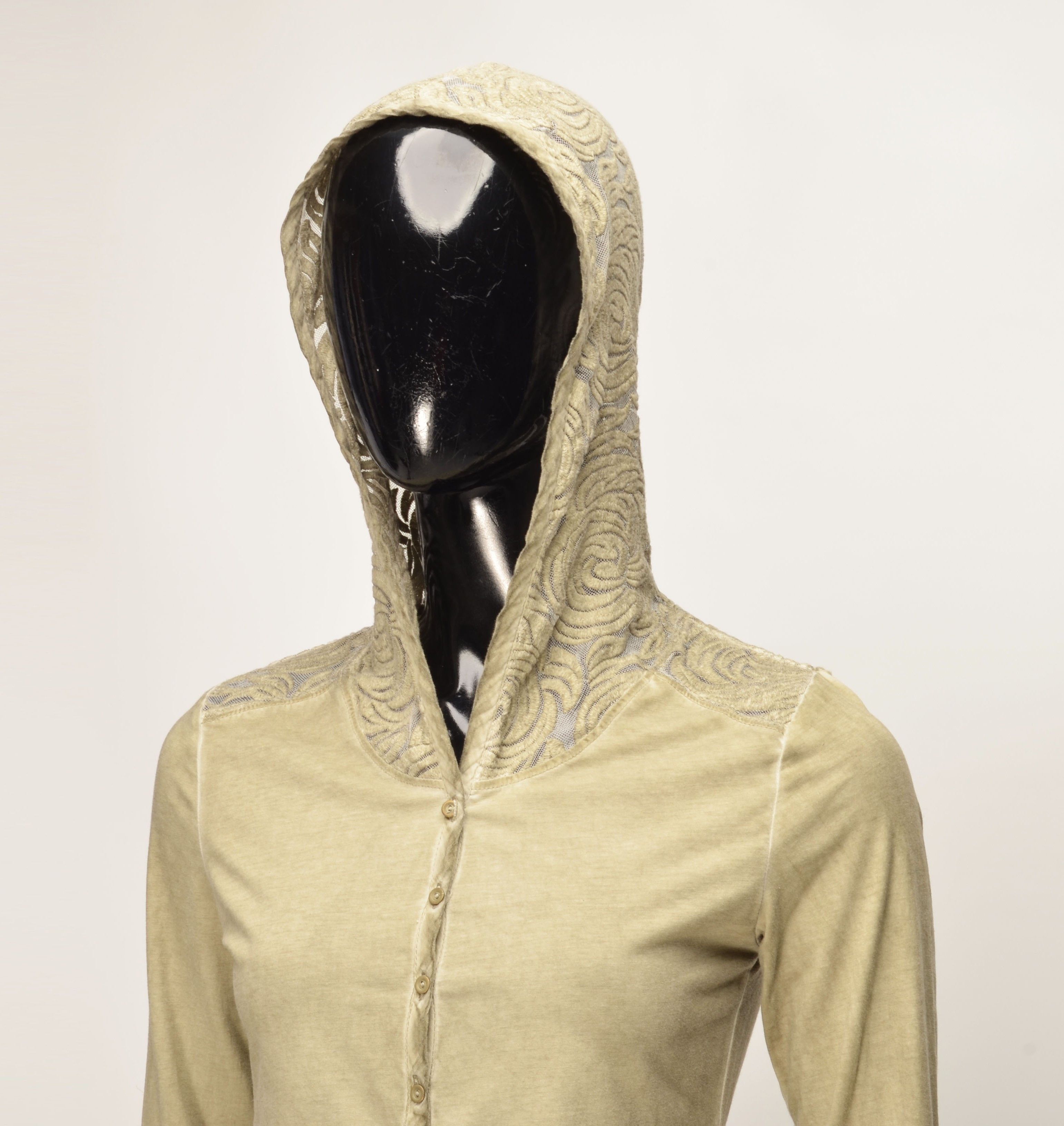 Vintage Nile Atelier Y2K Cottage Garment Dyed Mesh Hood Cardigan Size XS / US 0-2 / IT 36-38 - 8 Thumbnail