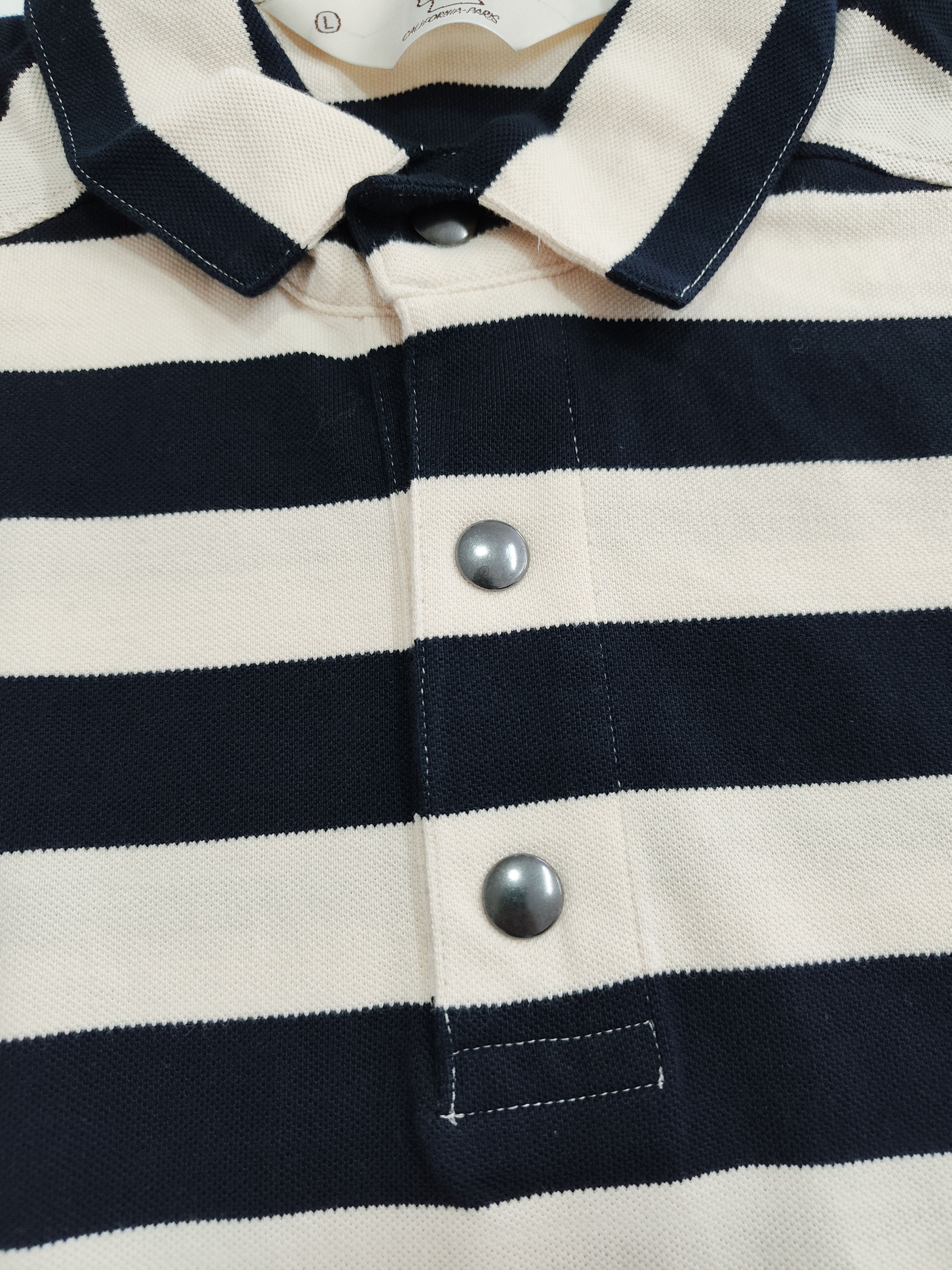 Brain Dead Brain dead x A.P.C. "Striped Pique Polo" Size US L / EU 52-54 / 3 - 4 Thumbnail