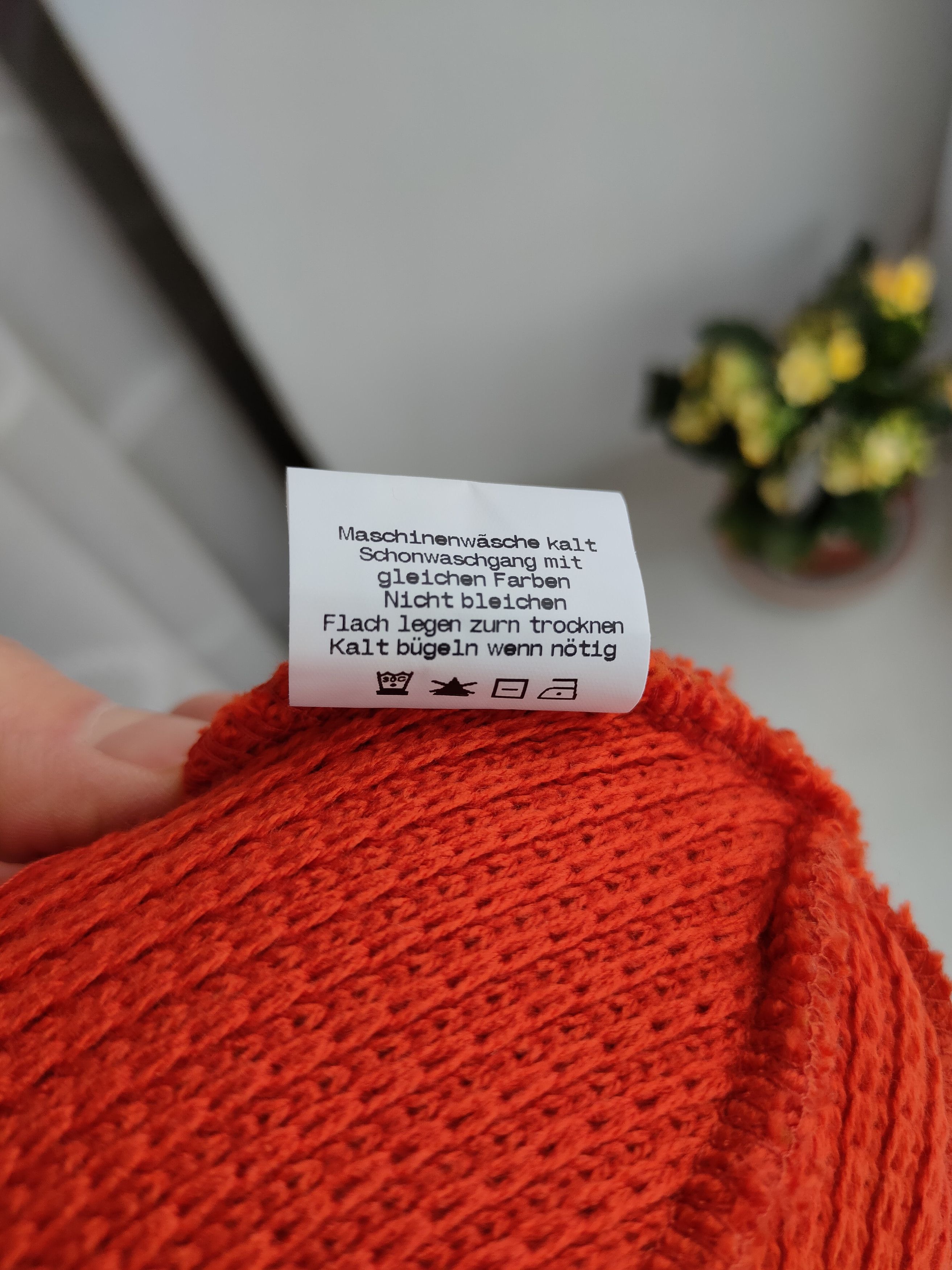 Dravus Dravus knitted orange beanie hat Size ONE SIZE - 4 Thumbnail