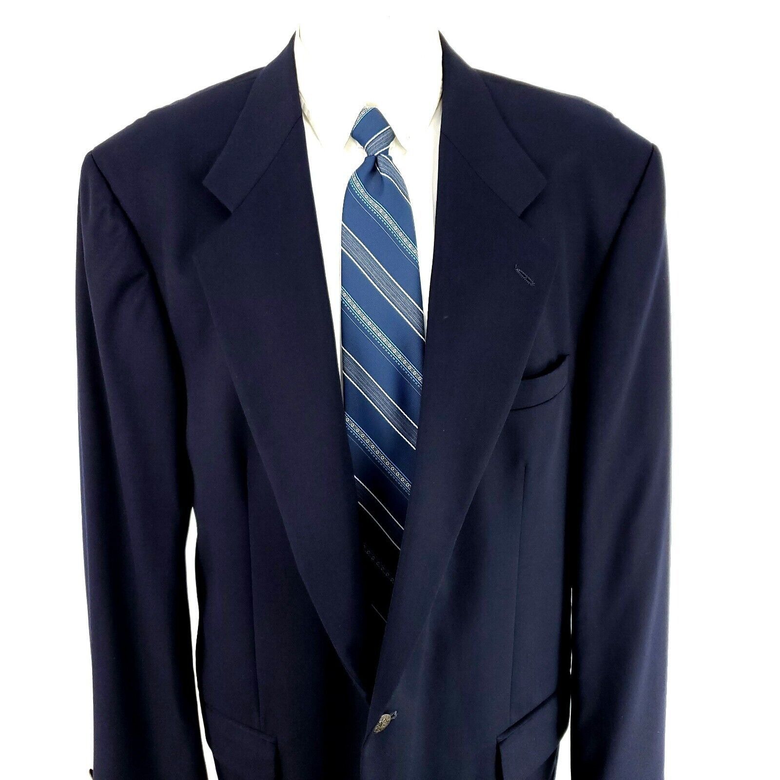 Oscar De La Renta Oscar De La Renta Wool 2 Bronze Button Blazer 46L Or Slim Fi Size 46L - 1 Thumbnail