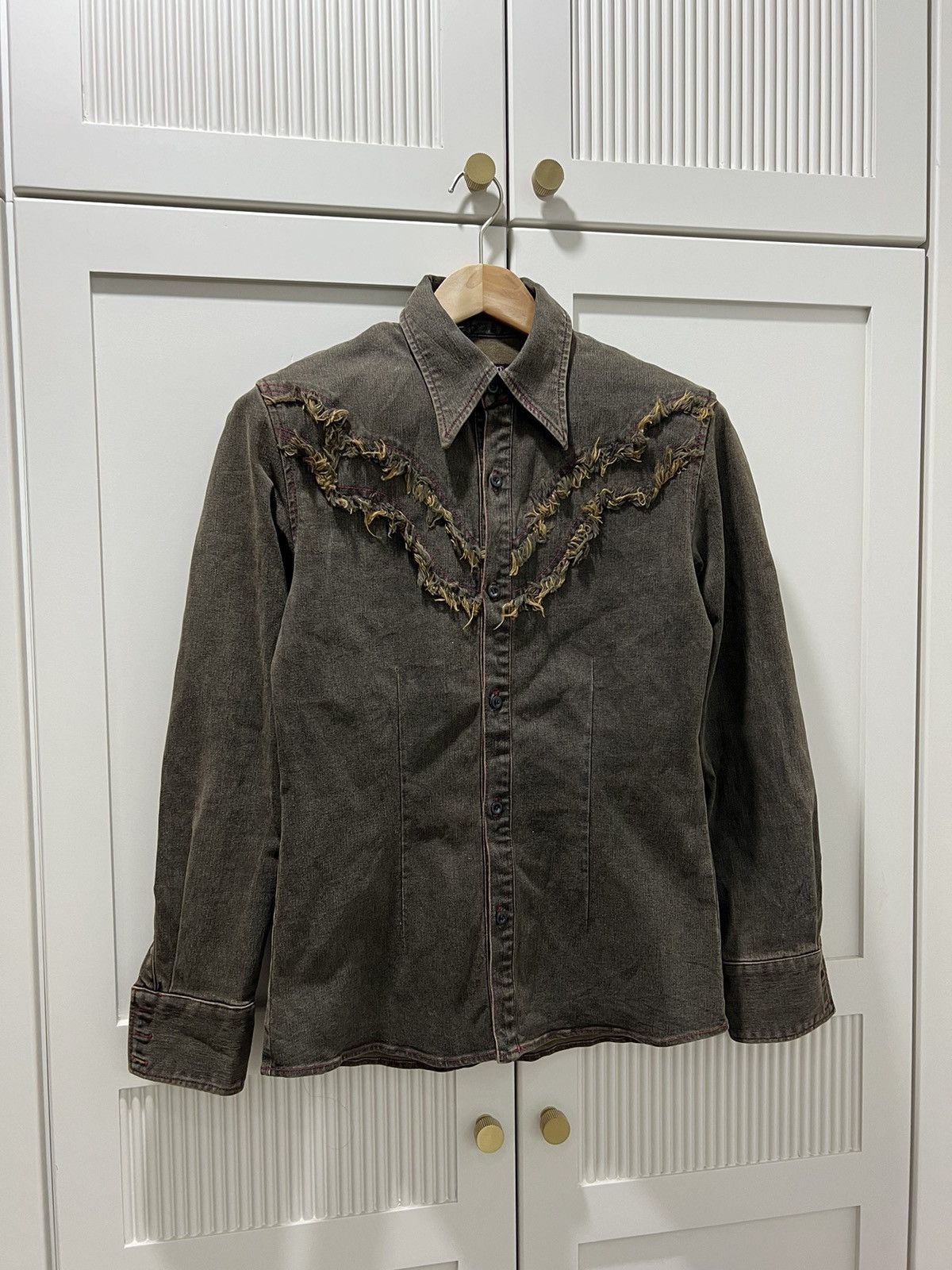 Designer × Japanese Brand × Tornado Mart TORNADO MART LONG SLEEVES DENIME SHIRT BUTTON UP Size US M / EU 48-50 / 2 - 7 Thumbnail