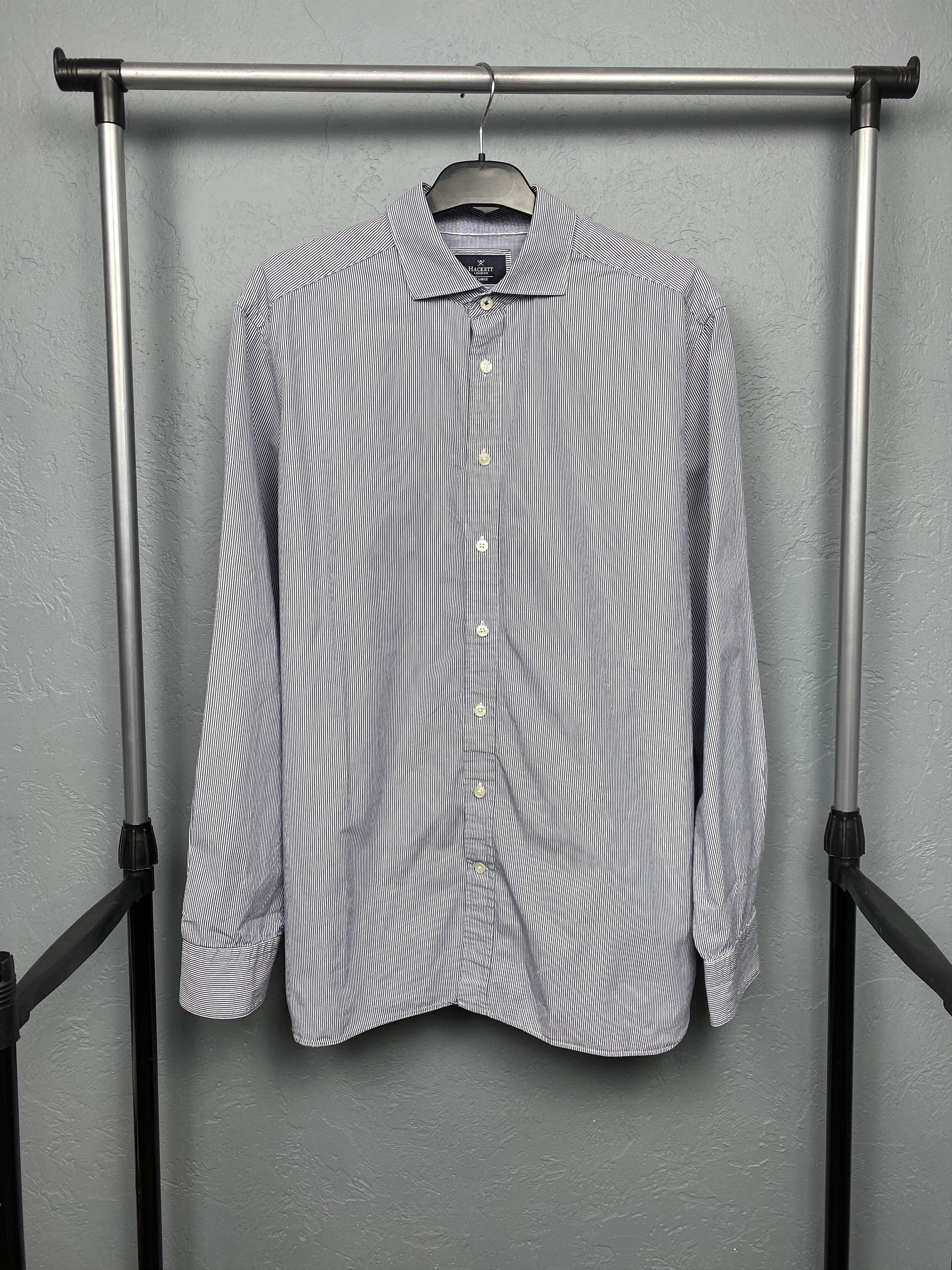 Hackett Hackett Vintage Mens Striped Long Sleeve Shirt Size US XL / EU 56 / 4 - 1 Thumbnail