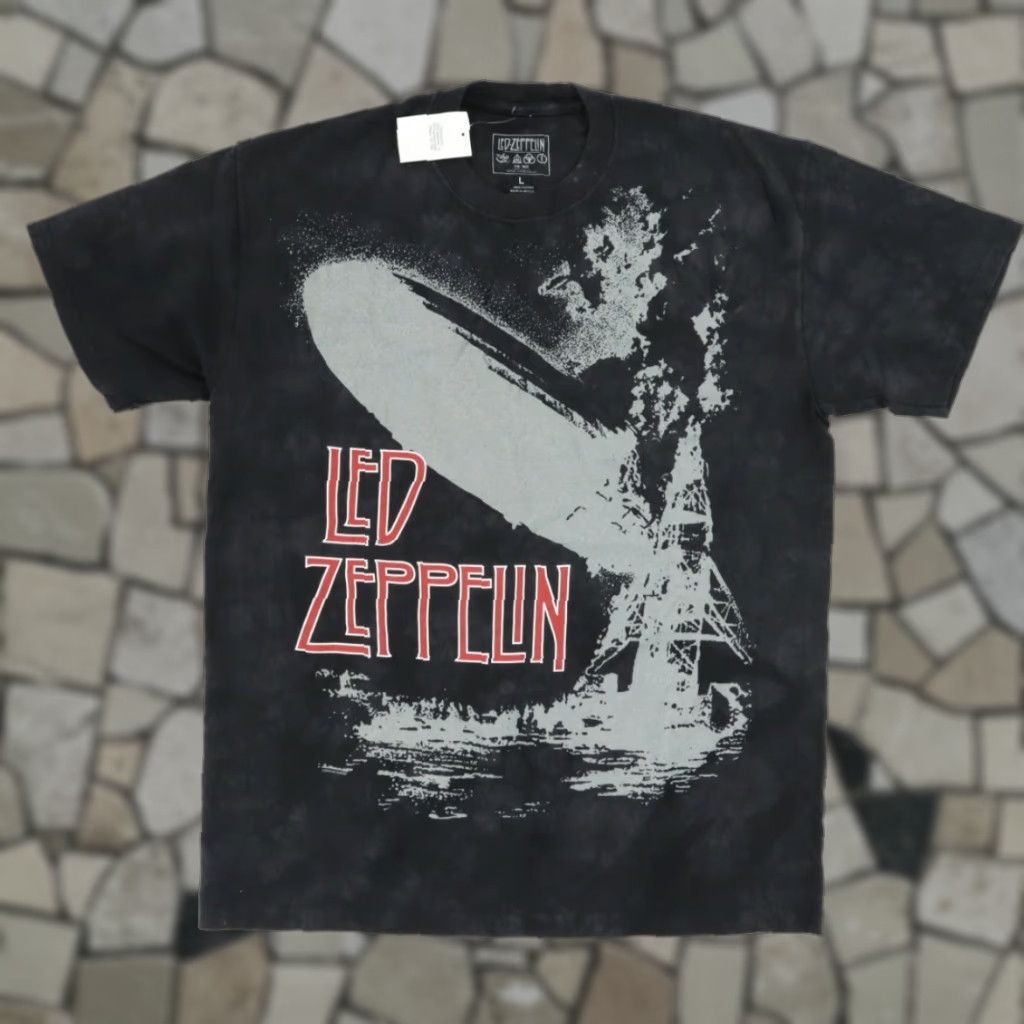Vintage Led Zeppelin Shirt Tie-Dye Black Men L Size US L / EU 52-54 / 3 - 1 Thumbnail