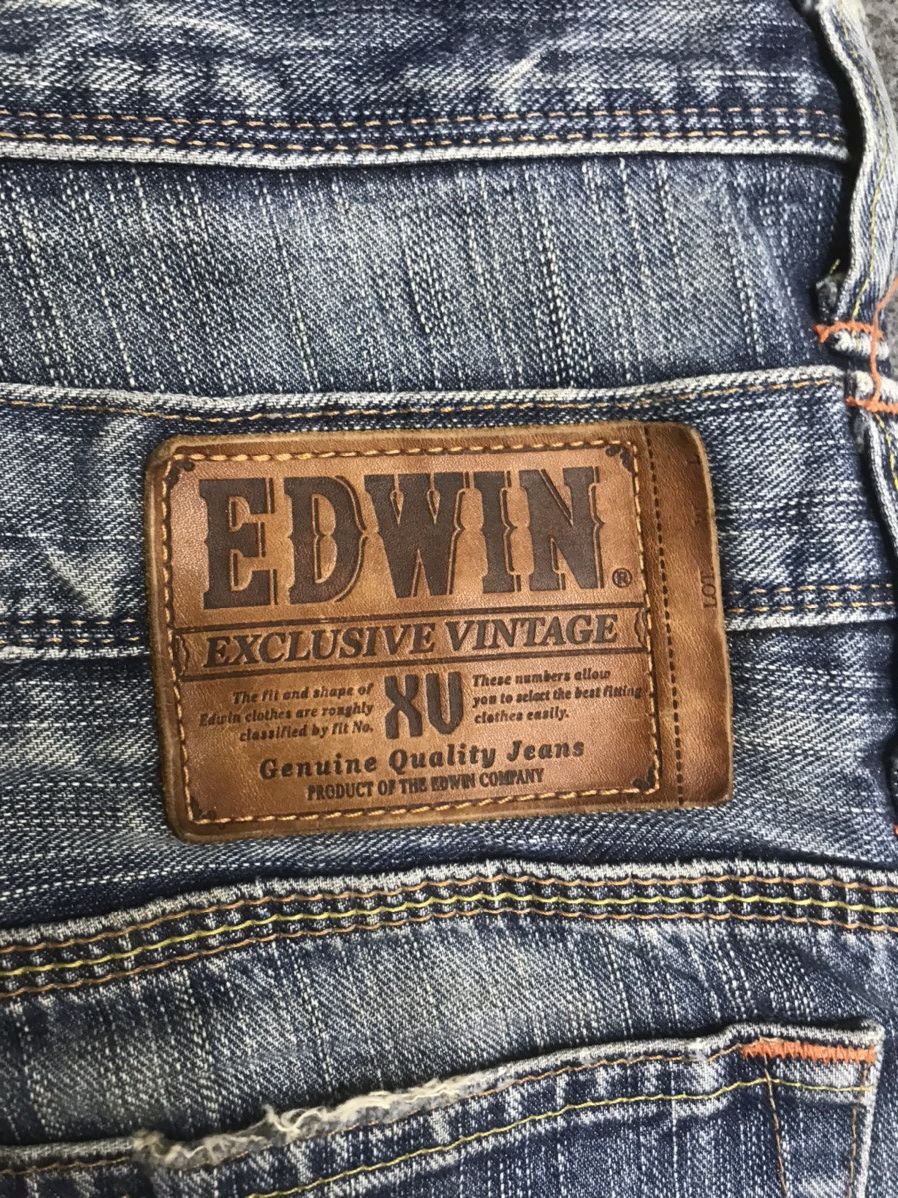 Edwin 💥DOUBLE WAIST💥EDWIN XV Double Waist Heavy Distressed Jeans Size US 33 - 17 Thumbnail