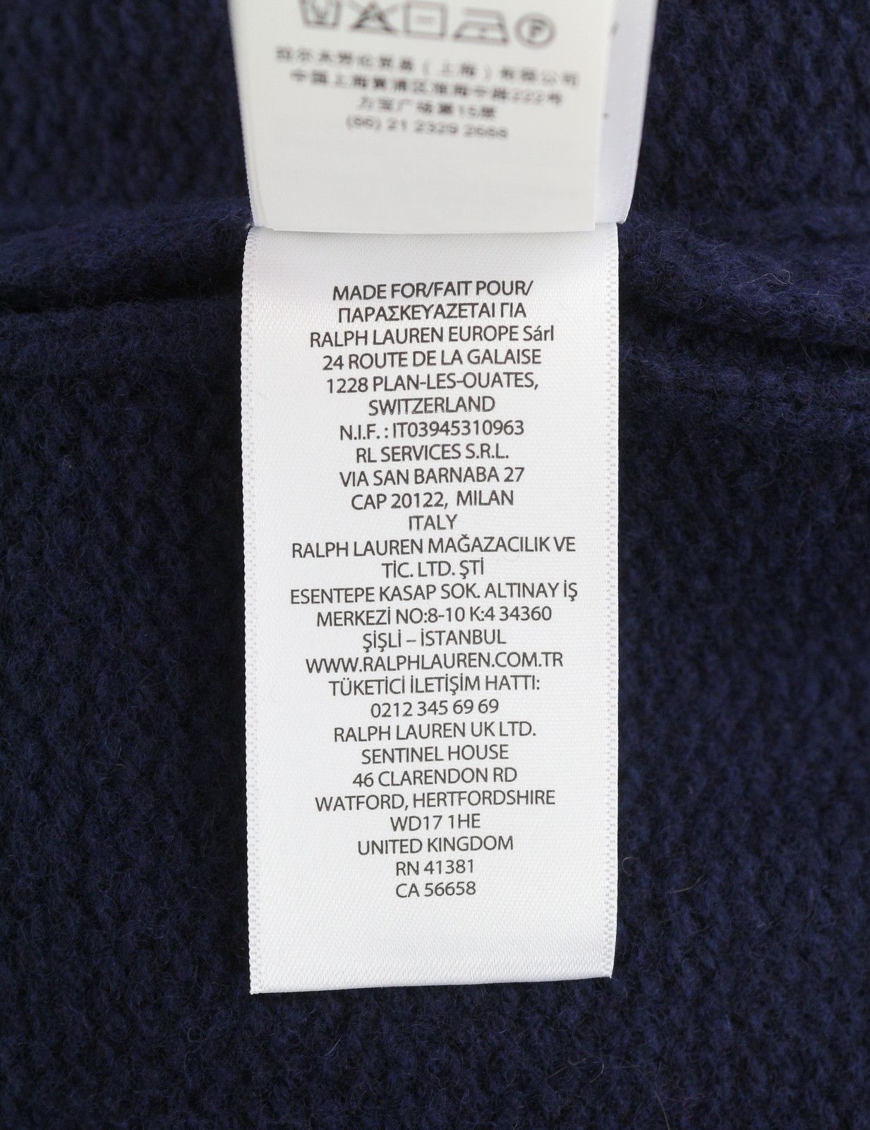 Ralph Lauren BLUE L Wool Cashmere Tight Knit Pullover 86940 Size US L / EU 52-54 / 3 - 10 Thumbnail
