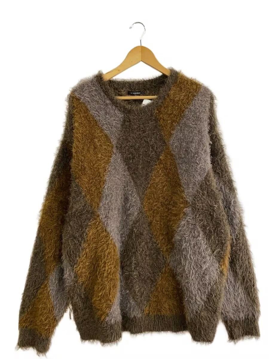Number (N)ine Number Nine FEATHER YARN ARGYLE KNIT cardigan size 4