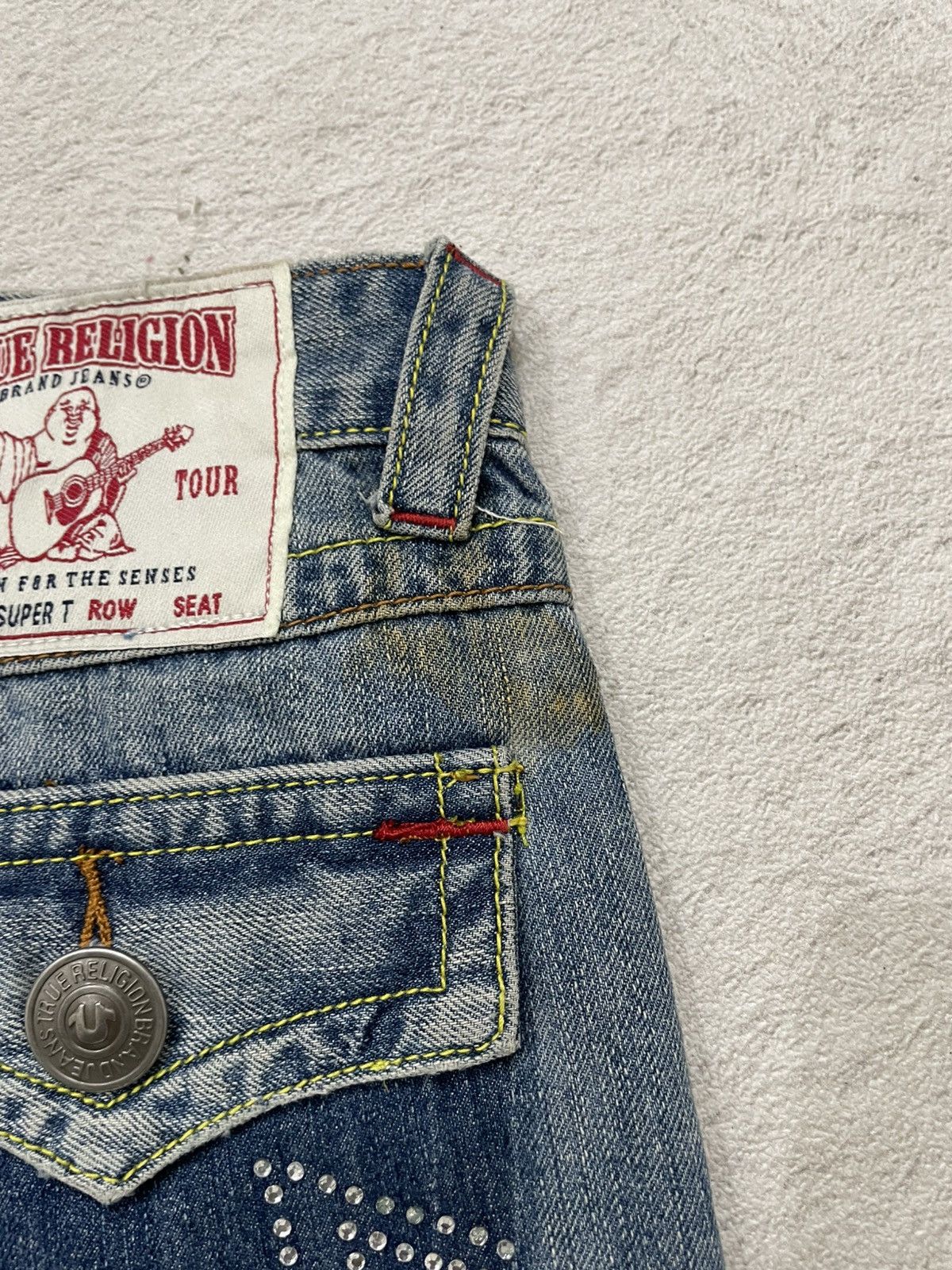 Diesel 2000s True Religion Flare Denim Ripped Wash Jeans ifsix LGB Size 27" / US 4 / IT 40 - 10 Thumbnail