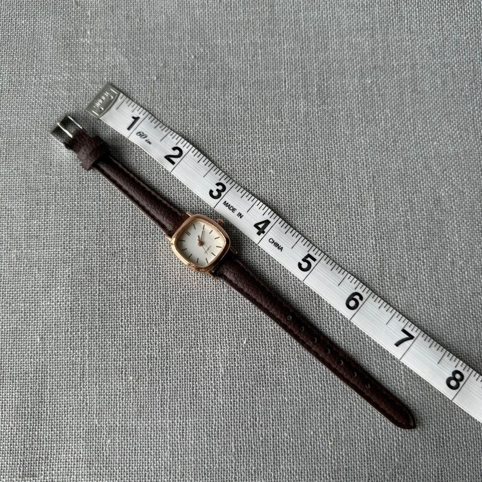 Other Brown leather vintage style watch MENS//2 Size ONE SIZE - 5 Thumbnail