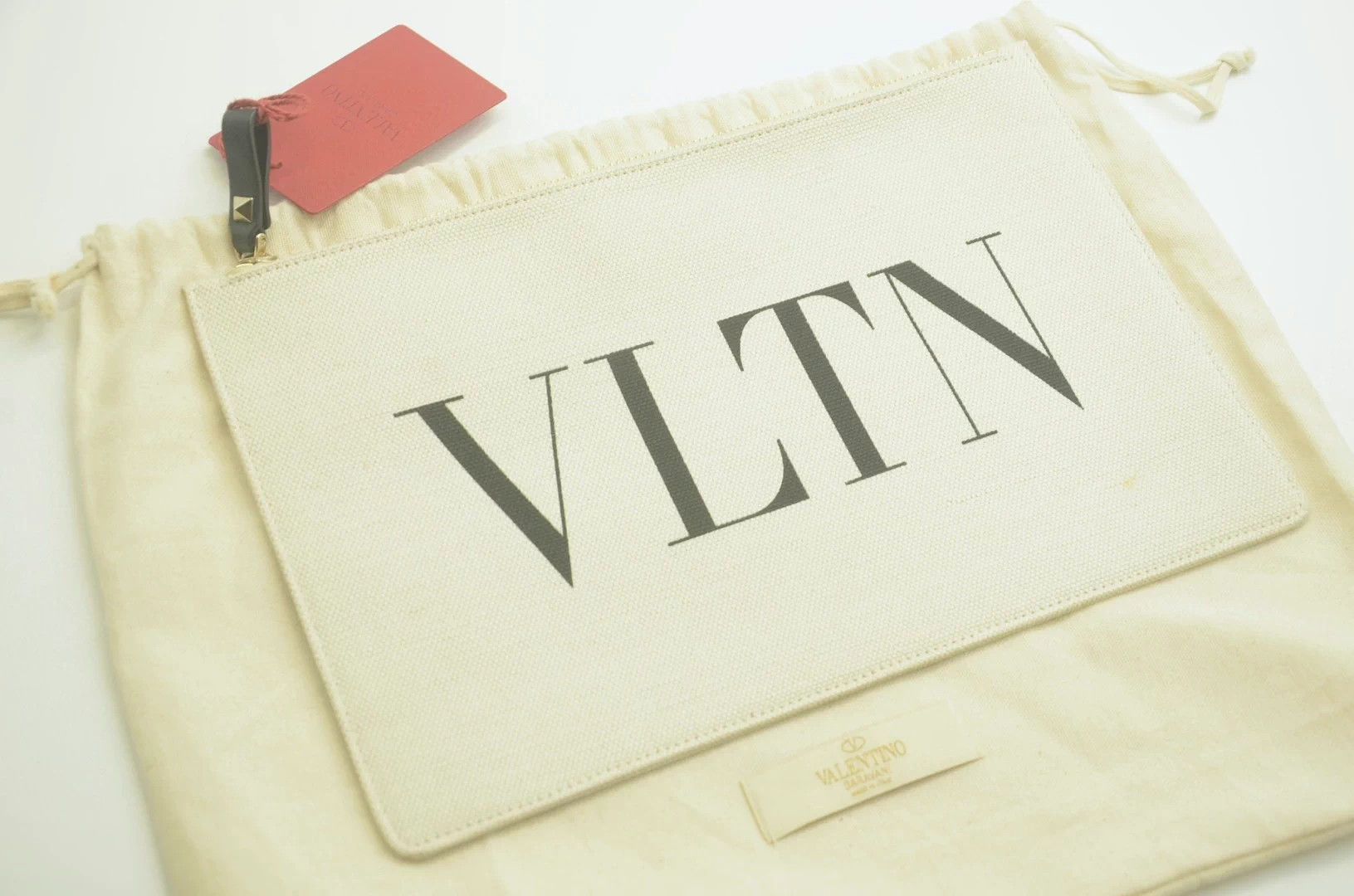 Valentino Valentino VLTN Logo Canvas Large Handbag with Rivets Size ONE SIZE - 1 Thumbnail