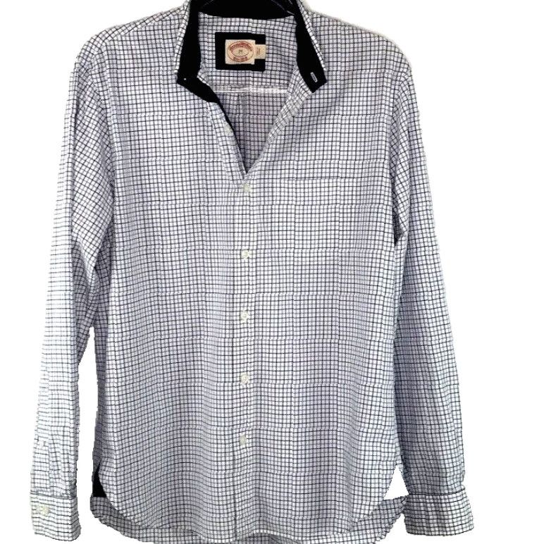Brooks Brothers Brooks Brothers Mens Dress Shirt Button-Down Checkered Pocket Long Sleeve Blue White M Size 40R - 2 Thumbnail