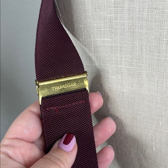Trafalgar Trafalgar Men's Burgundy Y Back Suspenders Classic Leather T Size ONE SIZE - 5 Thumbnail
