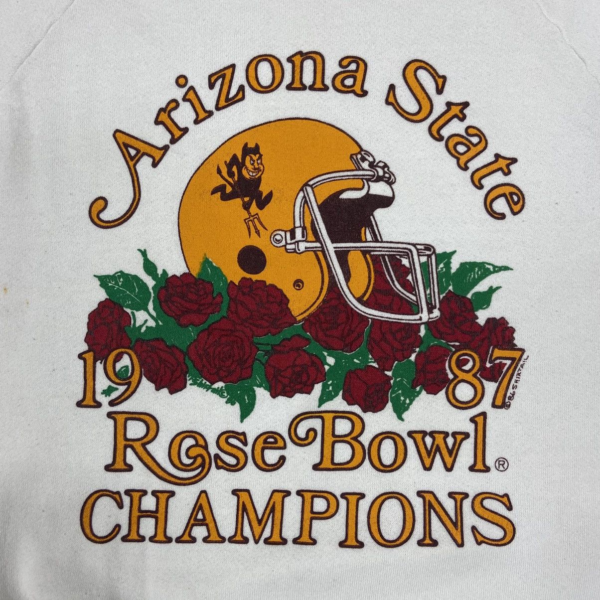 Vintage Vintage 80s Arizona State Rose Bowl Champions Sweatshirt Size US M / EU 48-50 / 2 - 3 Thumbnail
