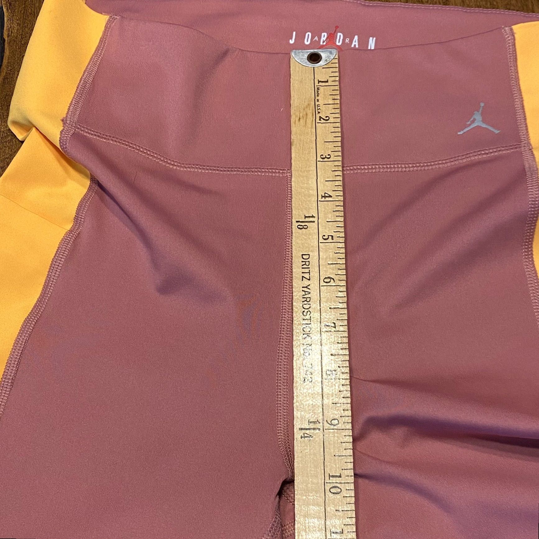 Nike VINTAGE Nike Jordan Leggings Women Large 28x25 Capri Activewear Gym Pink Yellow Michael Size 36" / US 14 / IT 50 - 6 Thumbnail