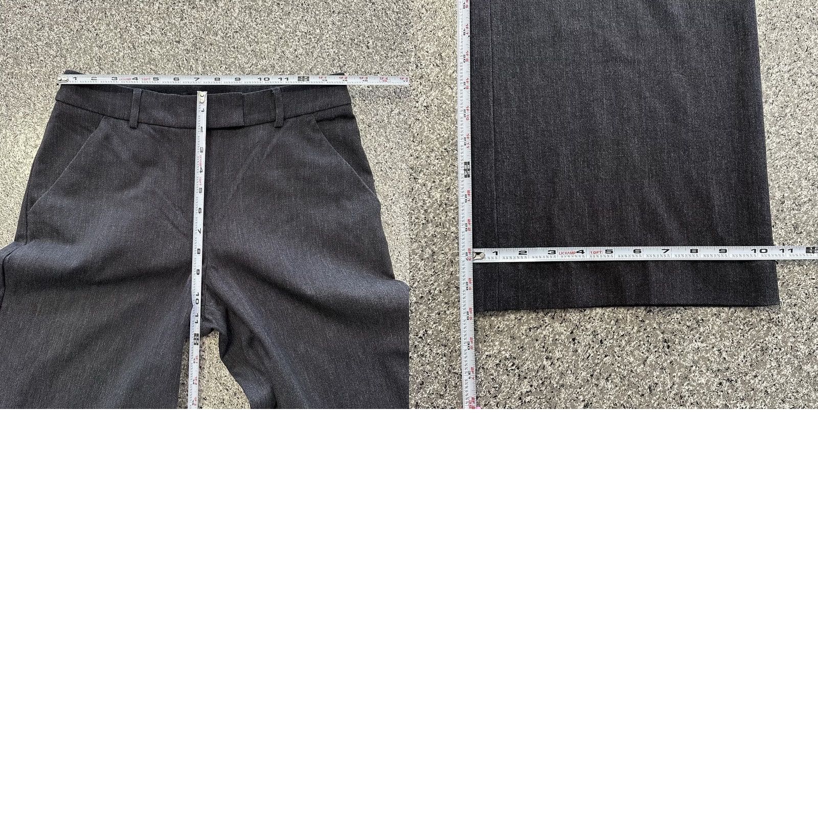 Express Express Editor Pants Womens 4R 28x29 Mid Rise Relaxed Trousers Wide Leg Gray Size 27" / US 4 / IT 40 - 8 Thumbnail