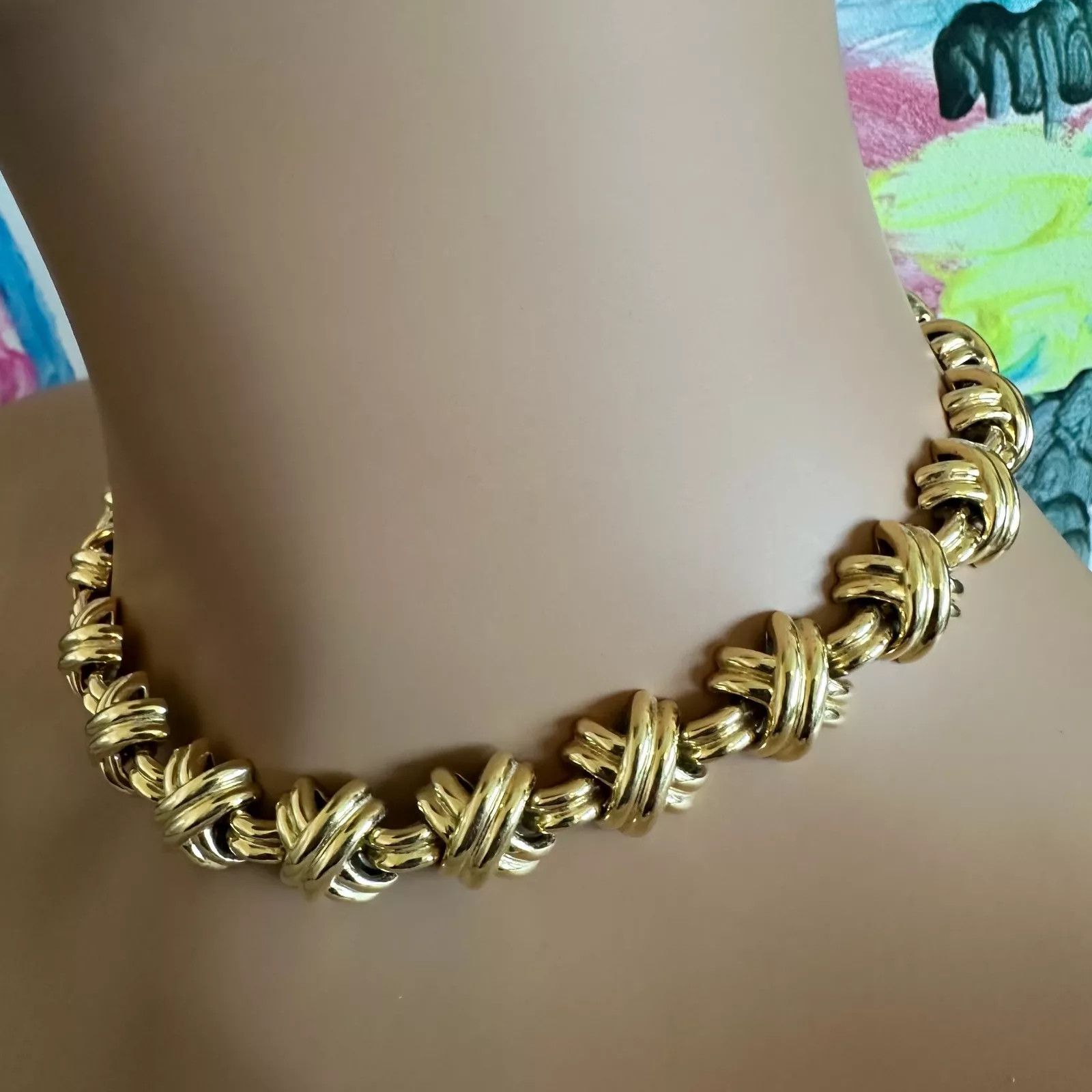 Tiffany & Co. Tiffany & Co. 18k Gold Large X Classic Signature Necklace Size ONE SIZE - 9 Thumbnail