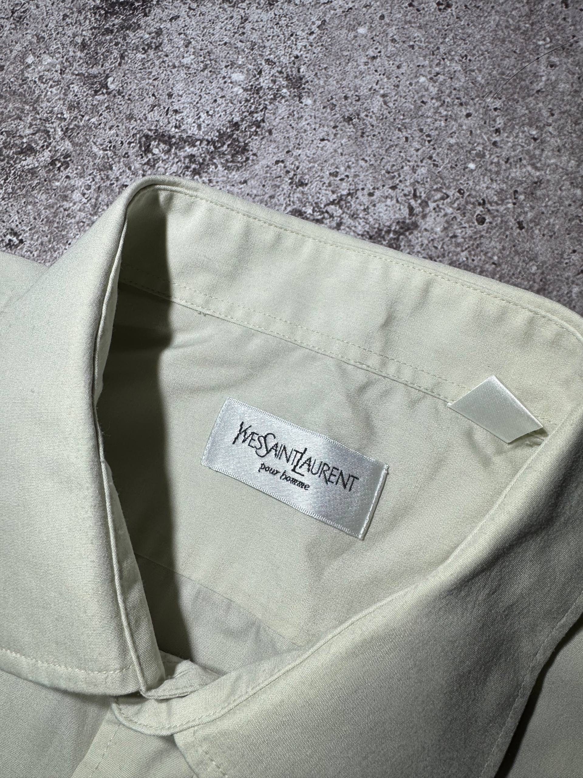 Yves Saint Laurent Yves Saint Laurent Vintage Luxury Beige Shirt Button Up Size US L / EU 52-54 / 3 - 6 Thumbnail