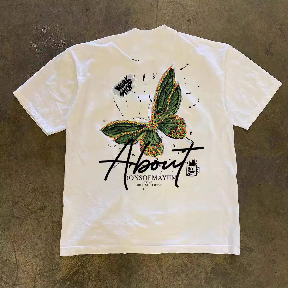 Japanese Brand × Vintage Butterfly print white loose vintage cotton t-shirt Size US M / EU 48-50 / 2 - 1 Thumbnail