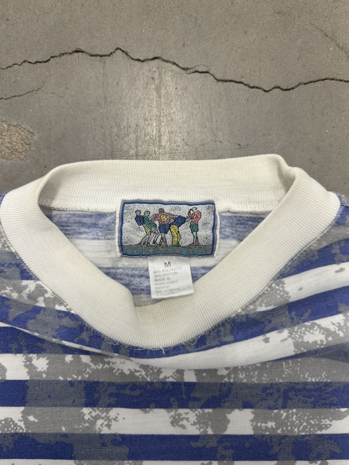 Bugle Boy Vintage Bugle Boy Men’s Size X-Large Wave All Over Print Tee Size US XL / EU 56 / 4 - 3 Thumbnail