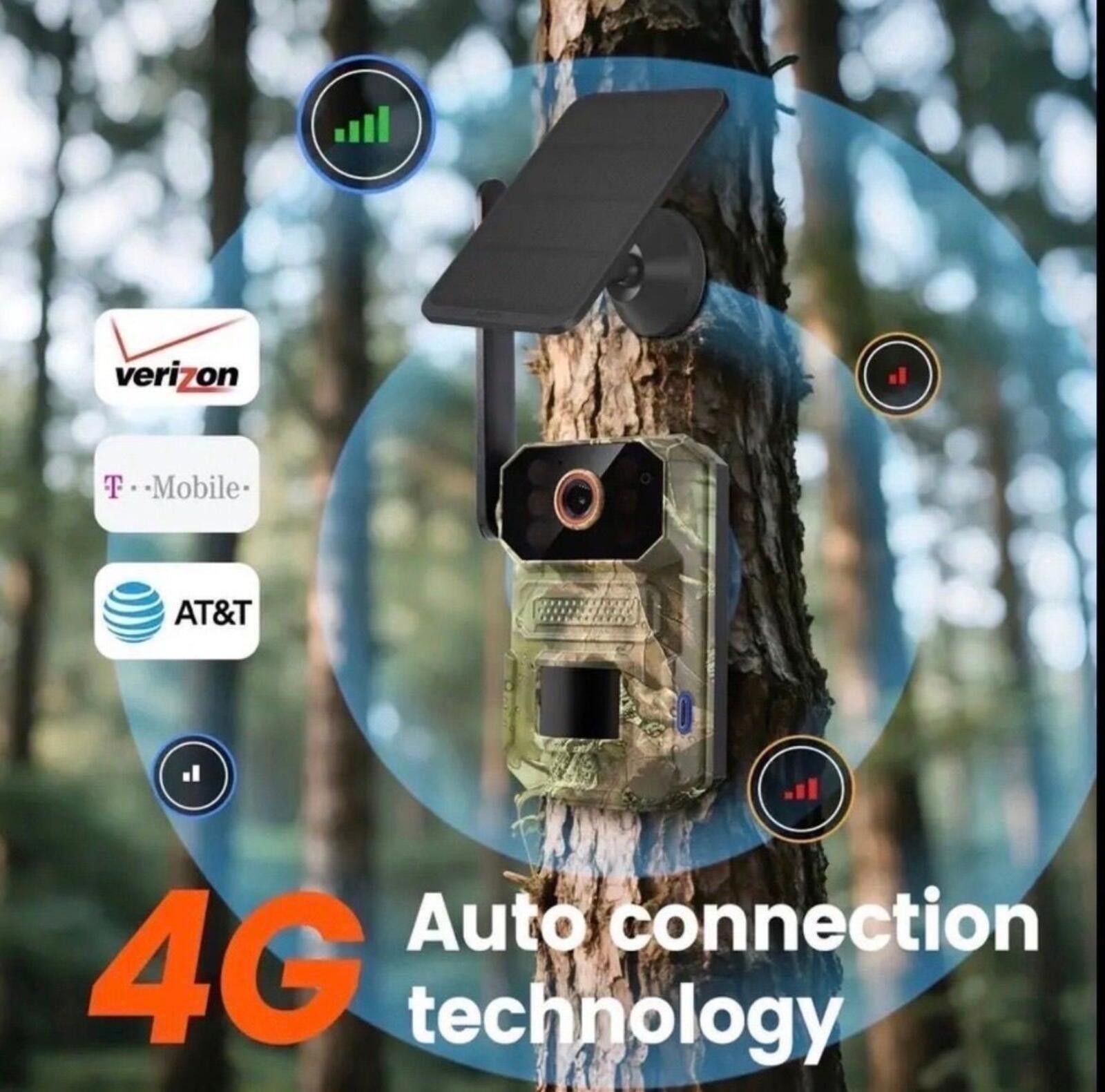 Other Trail Cam 2k HD Live View Cellular SIM 4G Game Camera Solar Size ONE SIZE - 1 Thumbnail