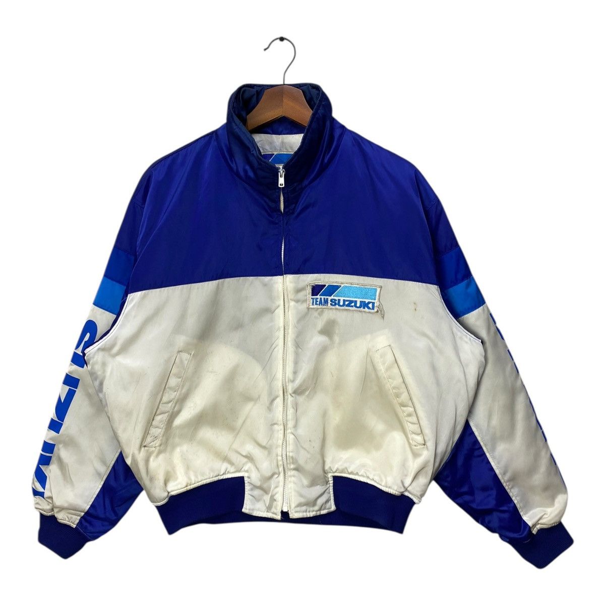 Japanese Brand Vintage Motor Racing Team Suzuki Bomber Jacket Full Zip Size US L / EU 52-54 / 3 - 1 Thumbnail