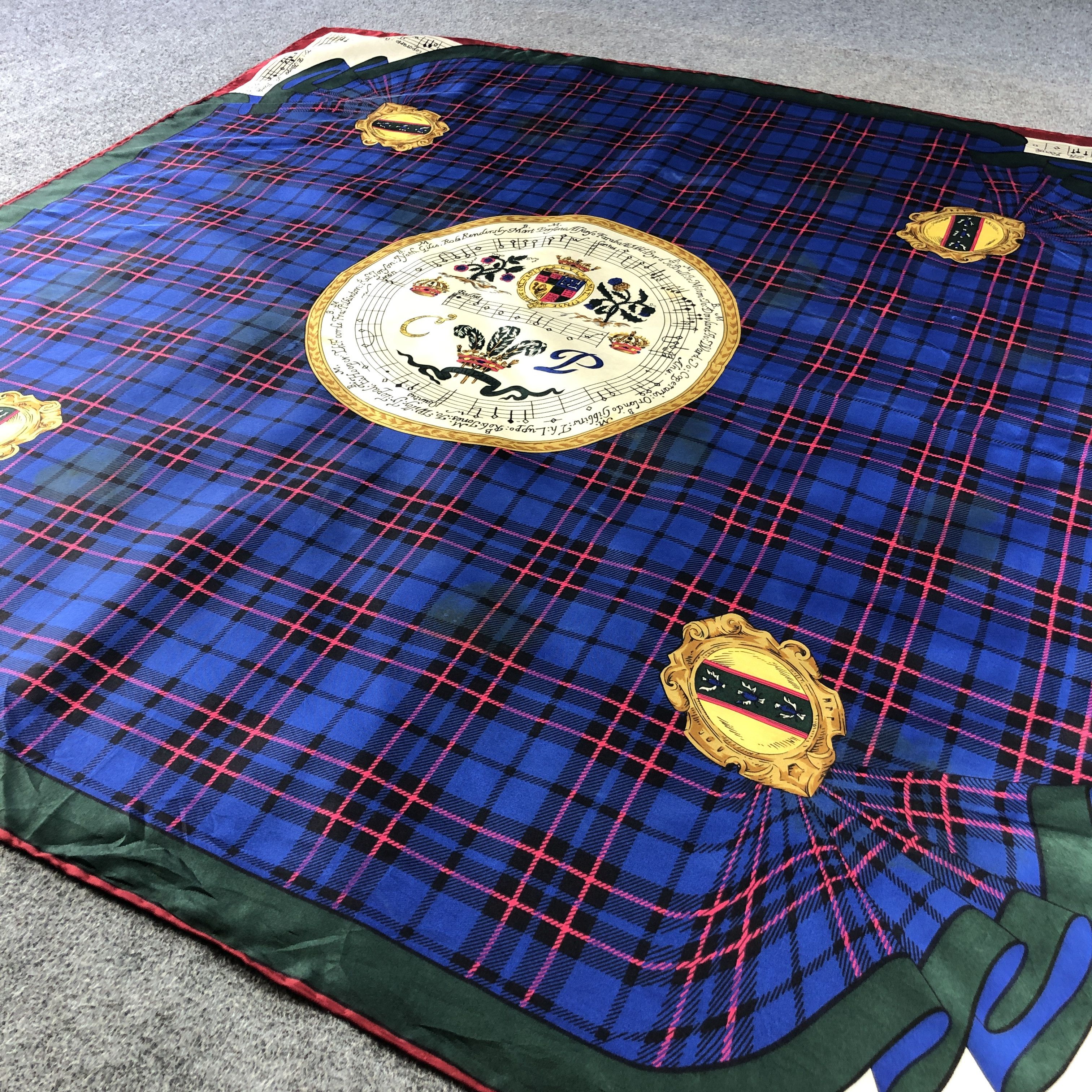 Japanese Brand Luxury Music Silk Scarf M1193 Size ONE SIZE - 3 Thumbnail