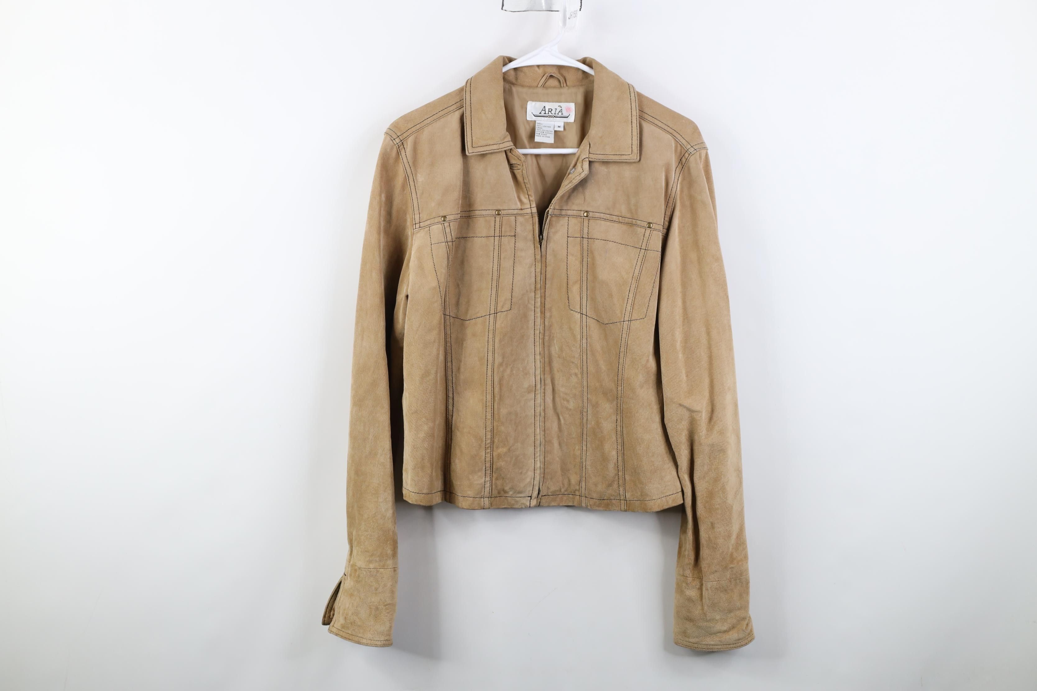 Vintage Vintage 90s Streetwear Babydoll Suede Leather Jacket Size M / US 6-8 / IT 42-44 - 1 Thumbnail