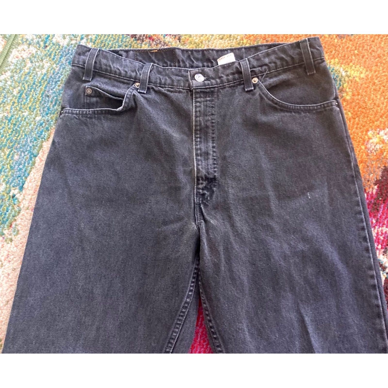 Levi's VINTAGE Levi's 550 Jeans Mens 36x30 Black Orange Tab USA Made 90s 33x29 Relaxed Denim 5-Pocket Size US 36 / EU 52 - 2 Thumbnail