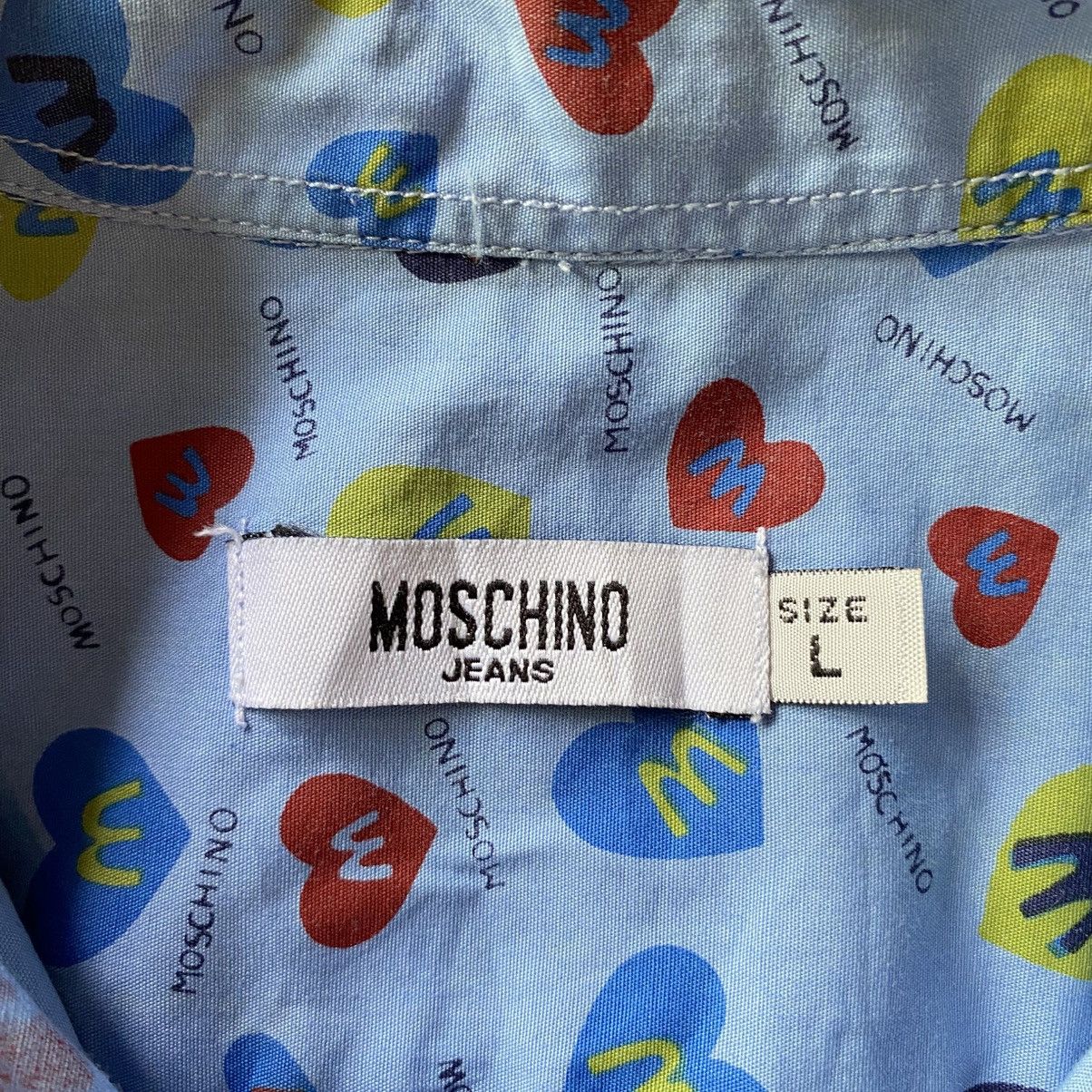 Moschino MOSCHINO Blue M&M Print Shirt Size L / US 10 / IT 46 - 8 Thumbnail