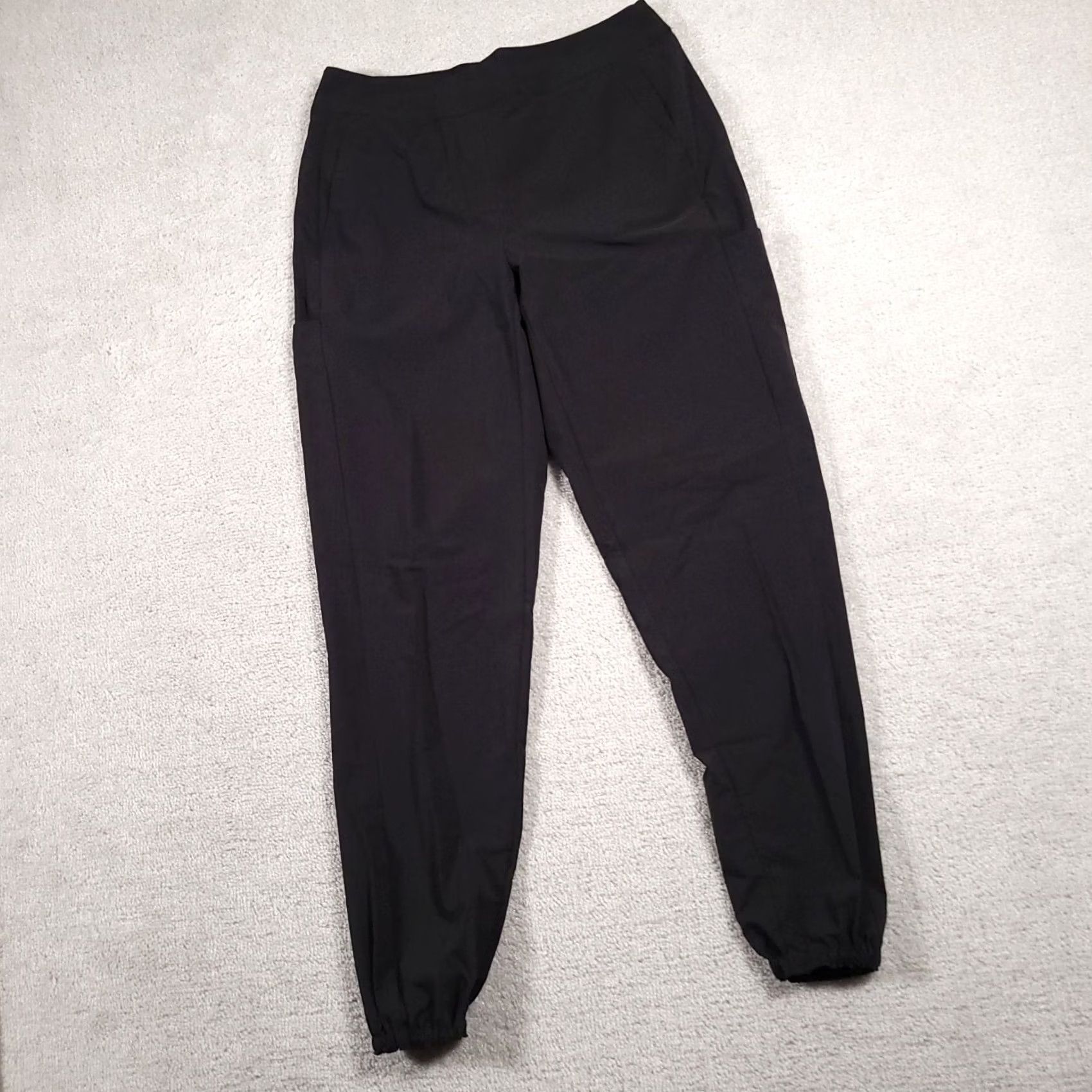 Apt. 9 Apt 9 Performance Flex Joggers Womens Small Black Pockets Elastic Waist Relaxed Tapered Pants Size 28" / US 6 / IT 42 - 2 Thumbnail