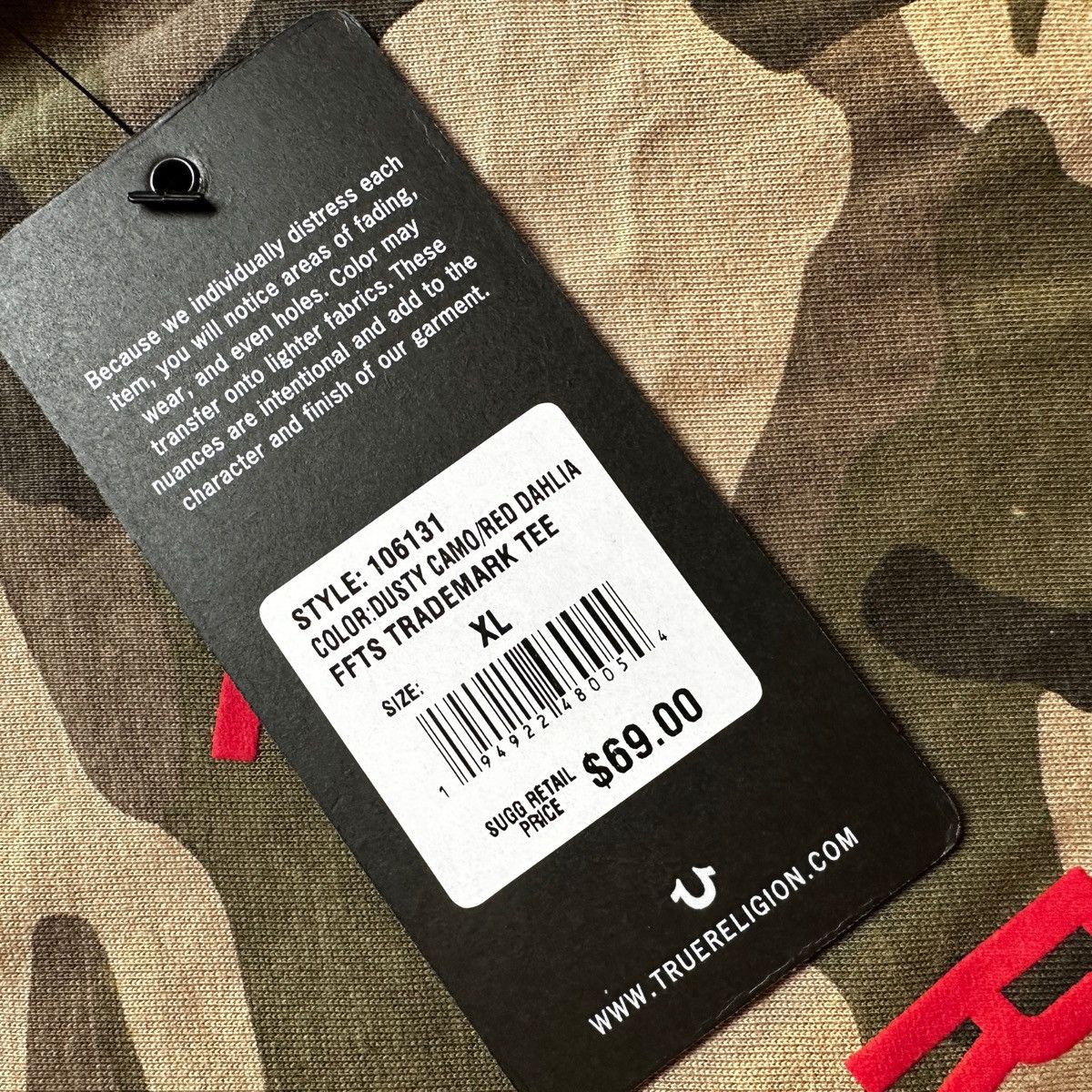 True Religion True Religion Men's Camo T-Shirt XL Size US XL / EU 56 / 4 - 4 Thumbnail
