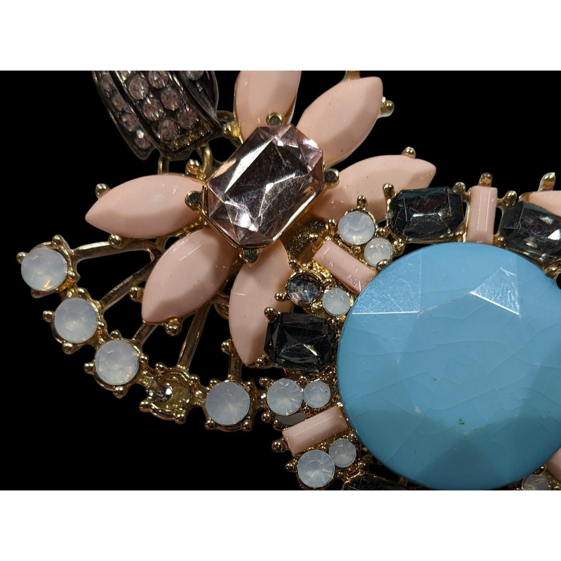 Other Elegant Glam Floral Gemmed Statement Necklace Size ONE SIZE - 3 Thumbnail