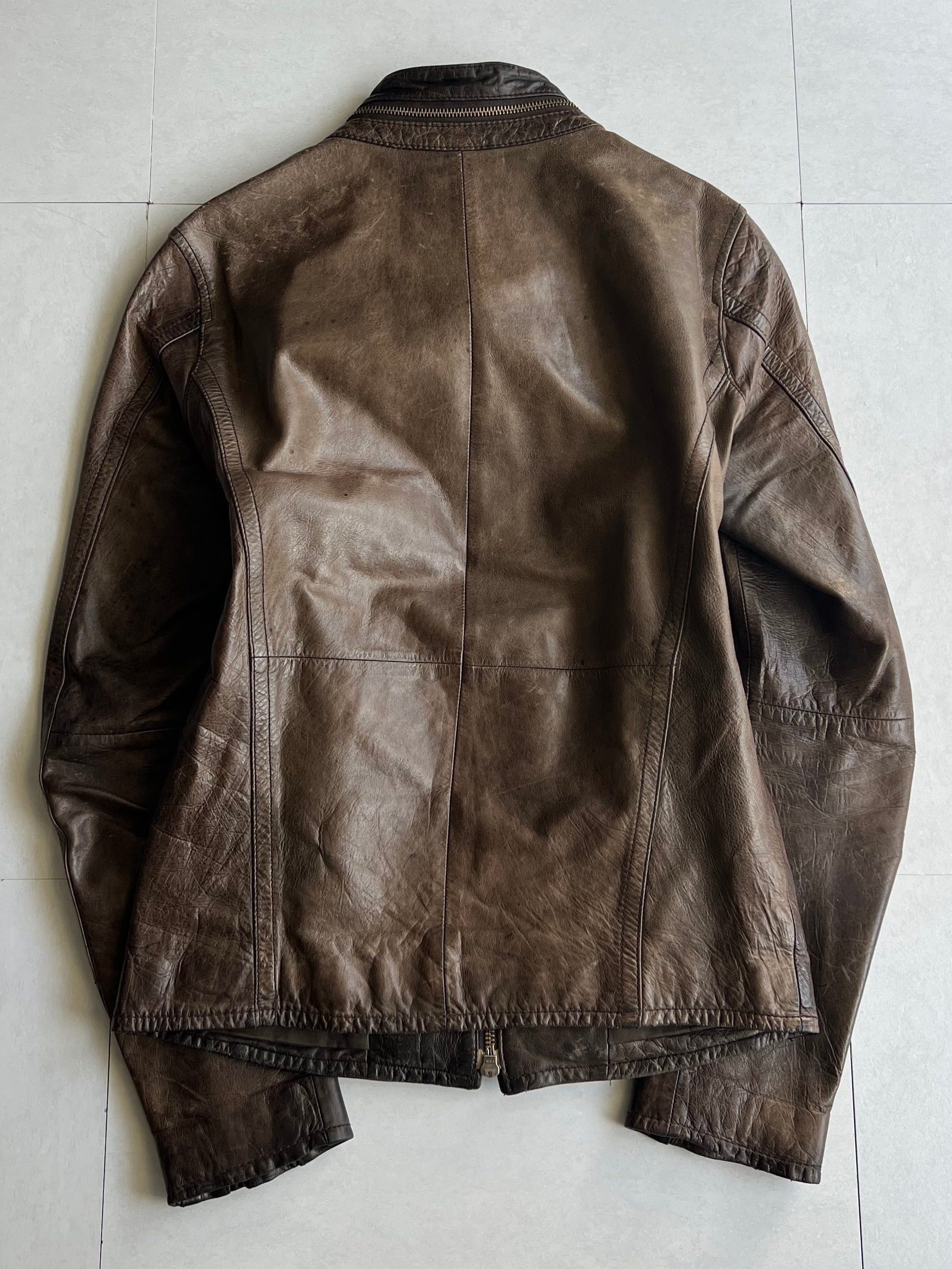 Schlussel "SCHLÜSSEL" Gimmick Single Leather Jacket Size US L / EU 52-54 / 3 - 5 Thumbnail