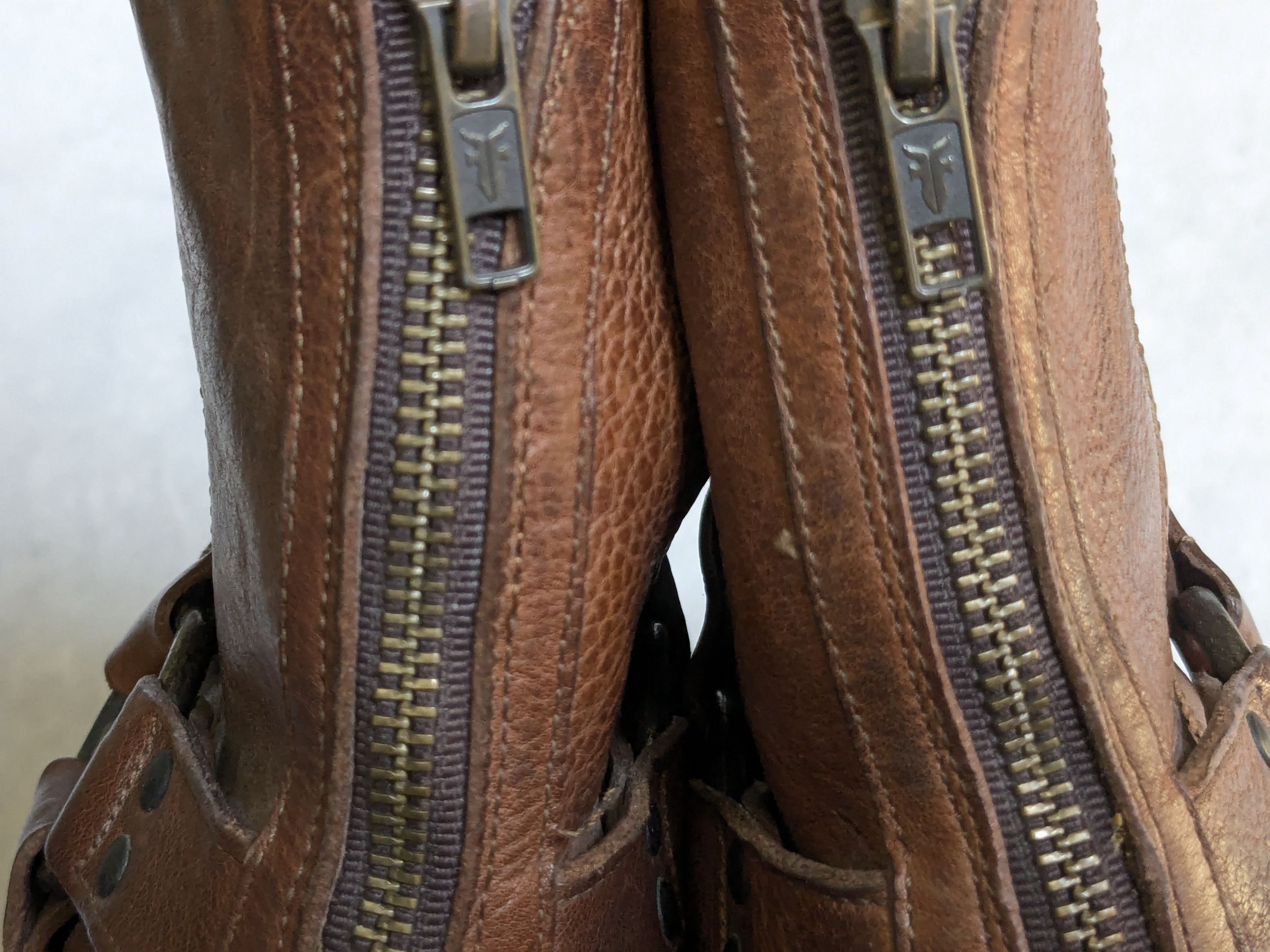 Frye Frye Harness Brown Leather 9 D Leather Buckle Punk Size US 9.5 / EU 42-43 - 16 Thumbnail