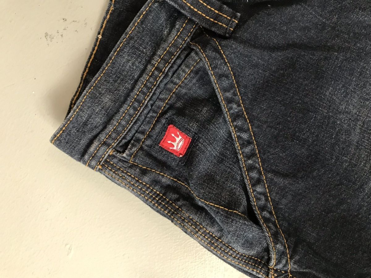 JNCO × Southpole × Vintage Crazy vintage Jnco crown 👑 embroidered SpellOut denim jort Size US 34 / EU 50 - 5 Thumbnail
