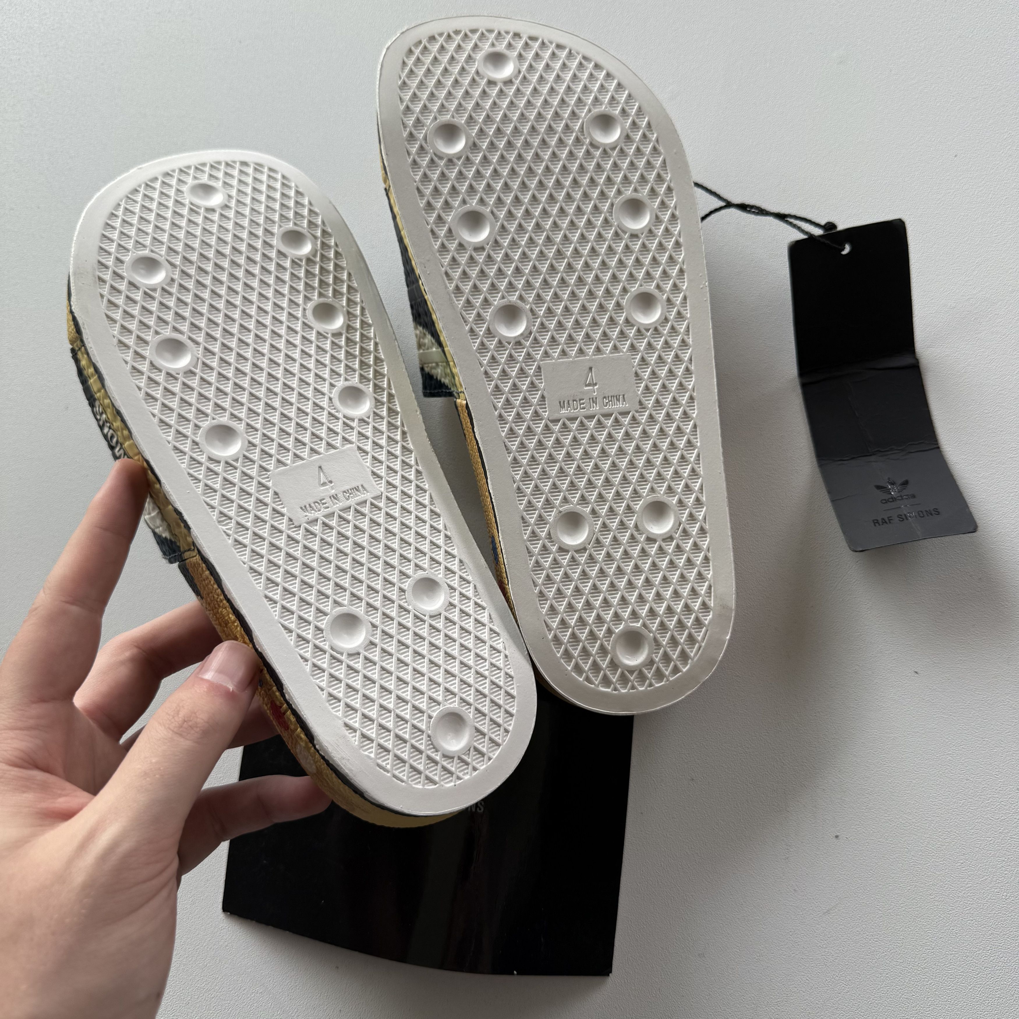 Adidas × Raf Simons 2019 Raf Simons x Adidas LA Adilette Slides 'Trompe L'oeil' Size US 5 / EU 37 - 4 Thumbnail