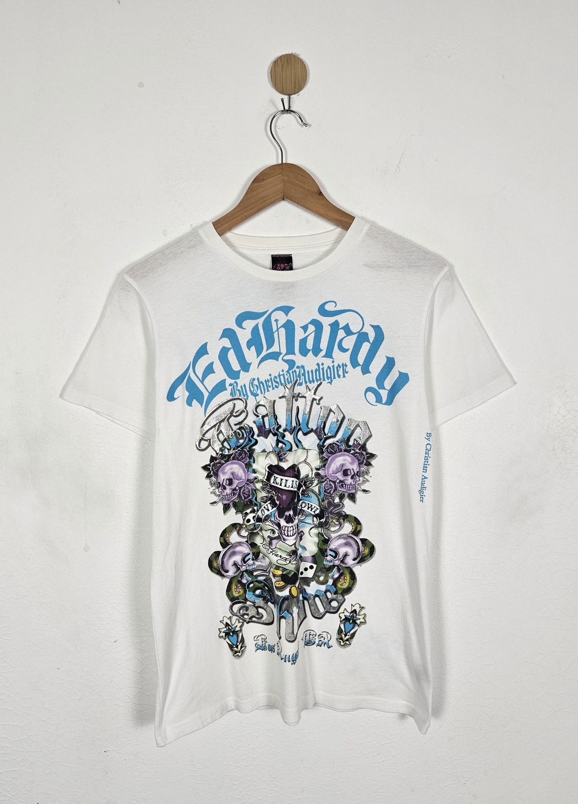 Ed Hardy Ed Hardy by Christina Audigier Love Kills Slowly Gamble tee Size US S / EU 44-46 / 1 - 1 Thumbnail