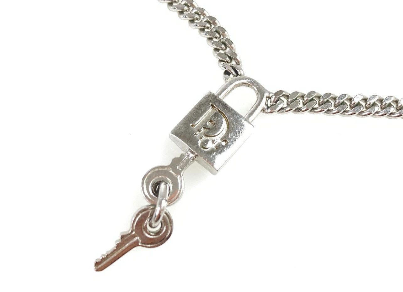 Dior Vintage Christian Dior Archive Padlock Key Necklace - Silver Size ONE SIZE - 1 Thumbnail